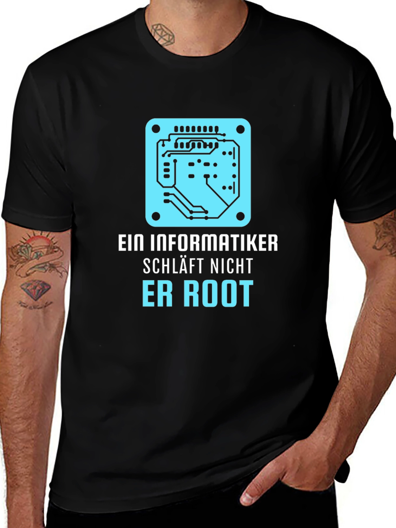 Variant 10 of Programmer Humor T-Shirt - "ER ROOT" Design
