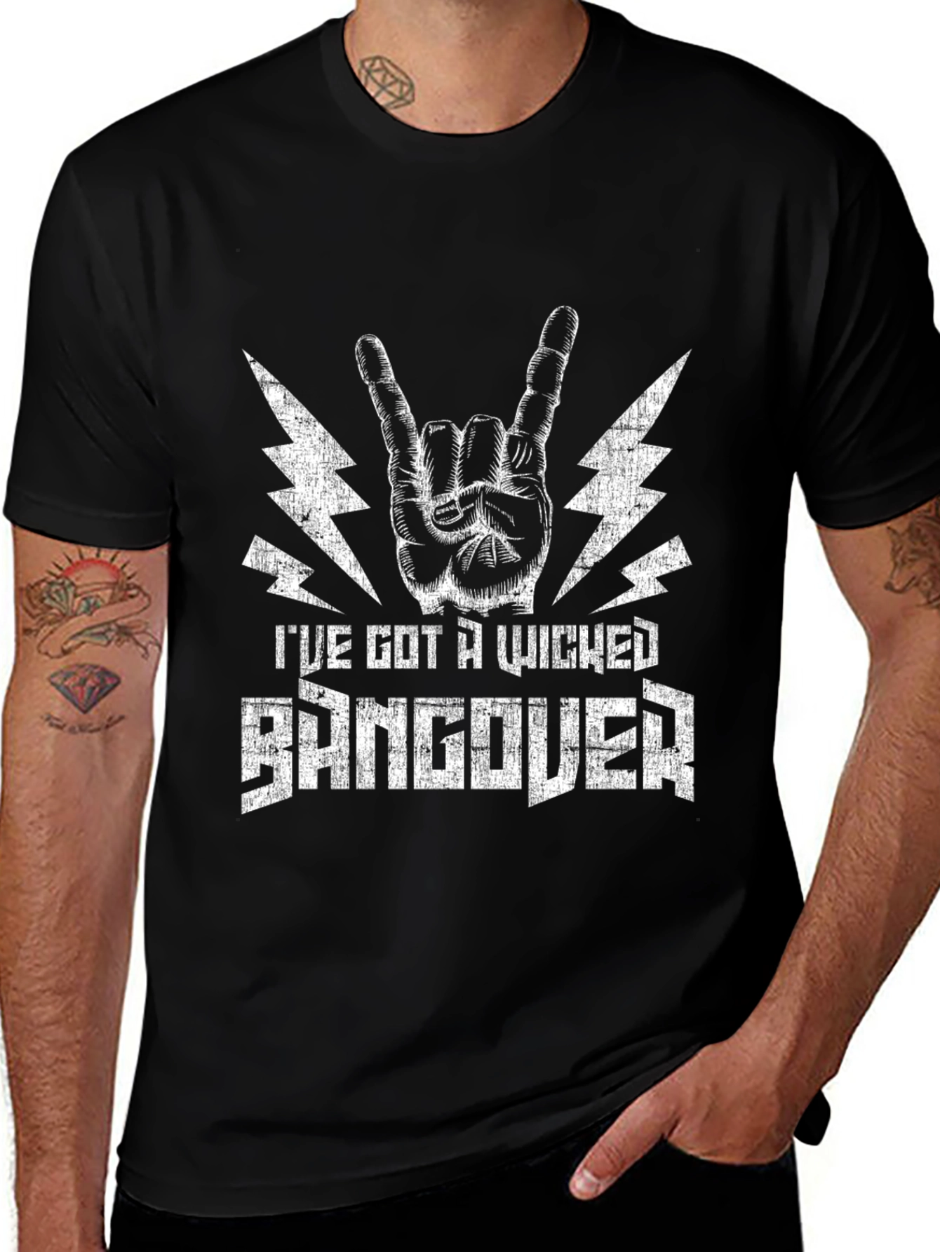 Black Wicked Hangover T-Shirt: Rock On in Style main image