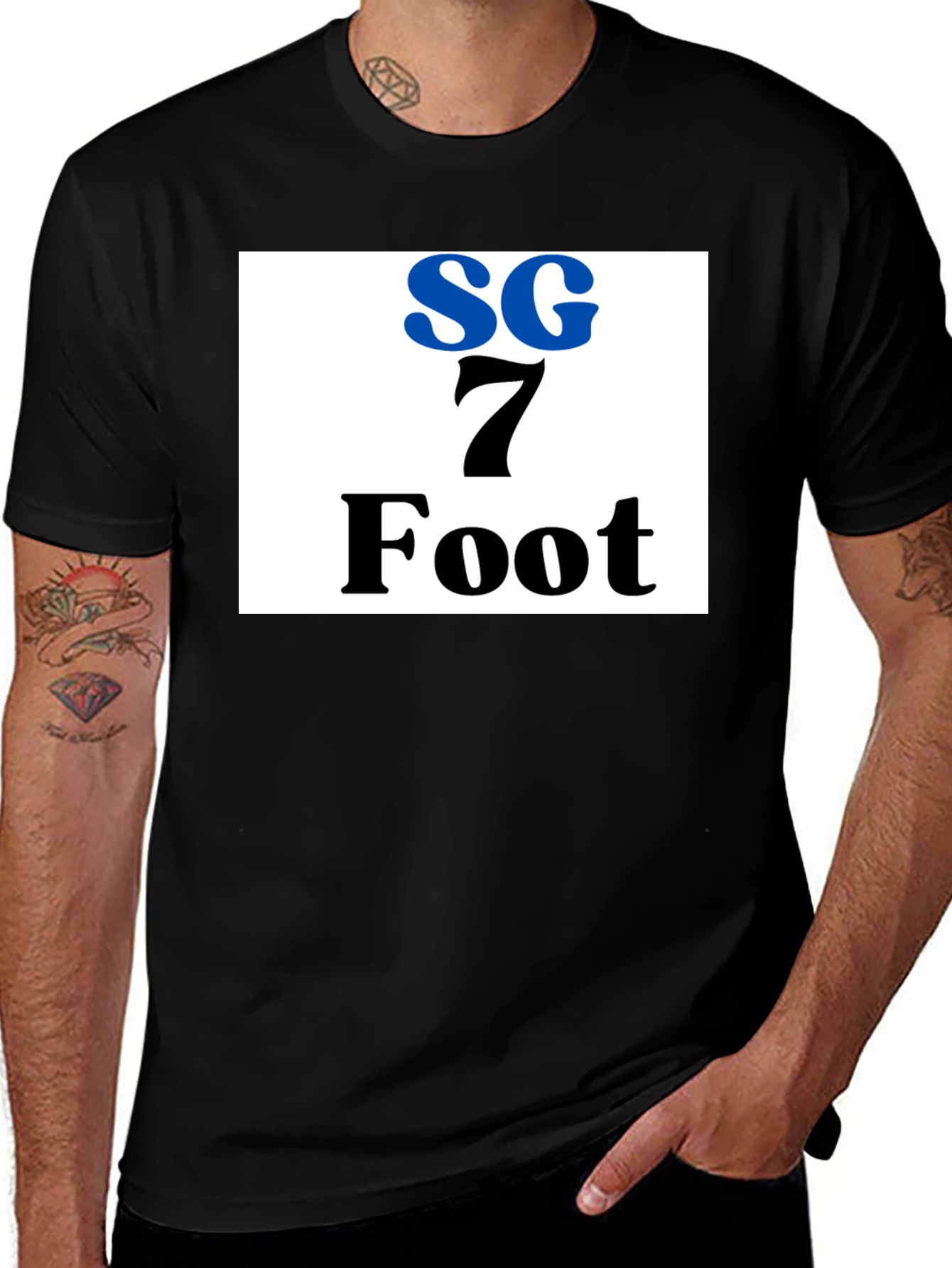Variant 9 of SG 7 Foot T-Shirt - Funny Height Gift