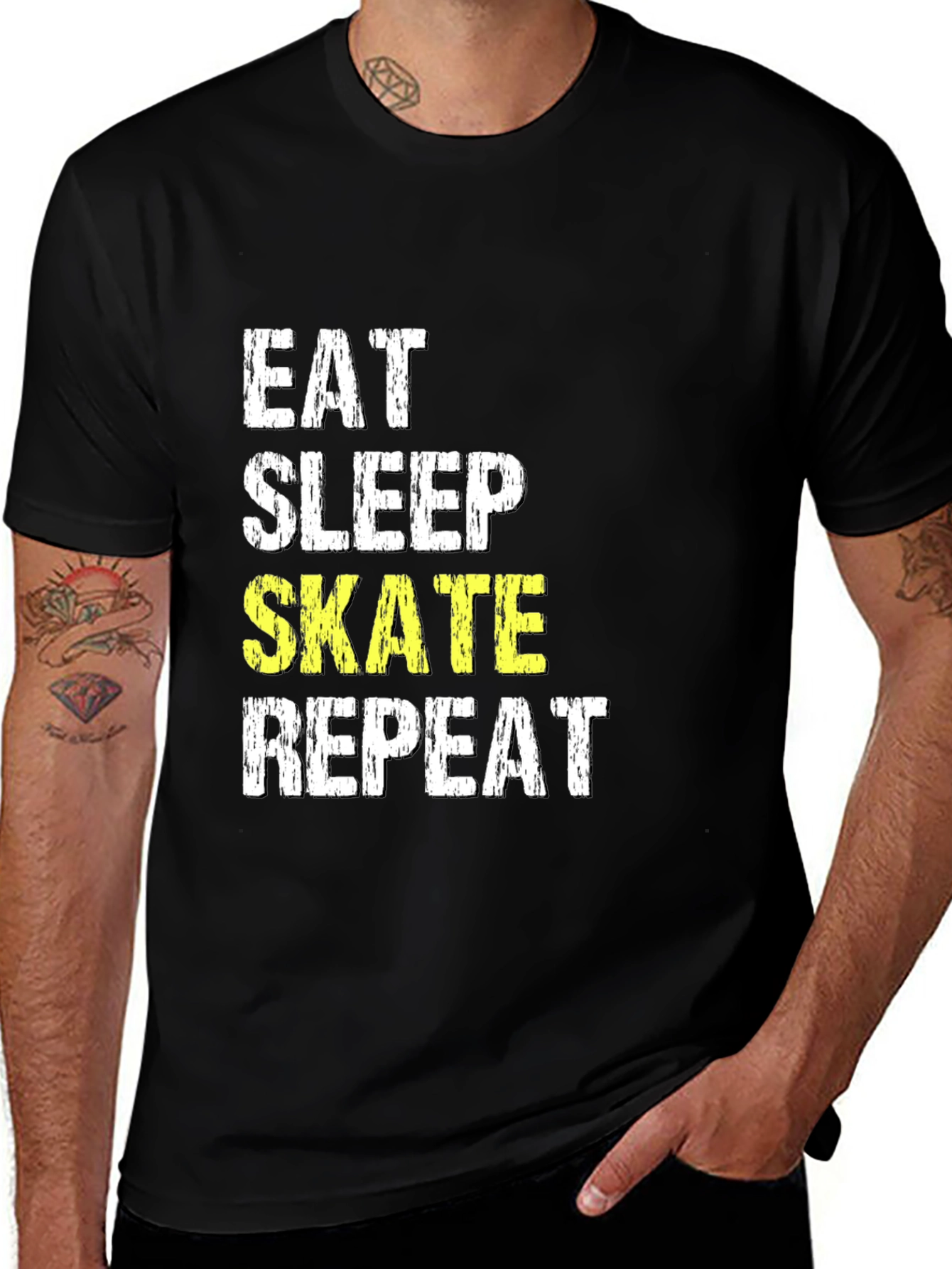 Variant 13 of Eat Sleep Skate Repeat Graphic Tee