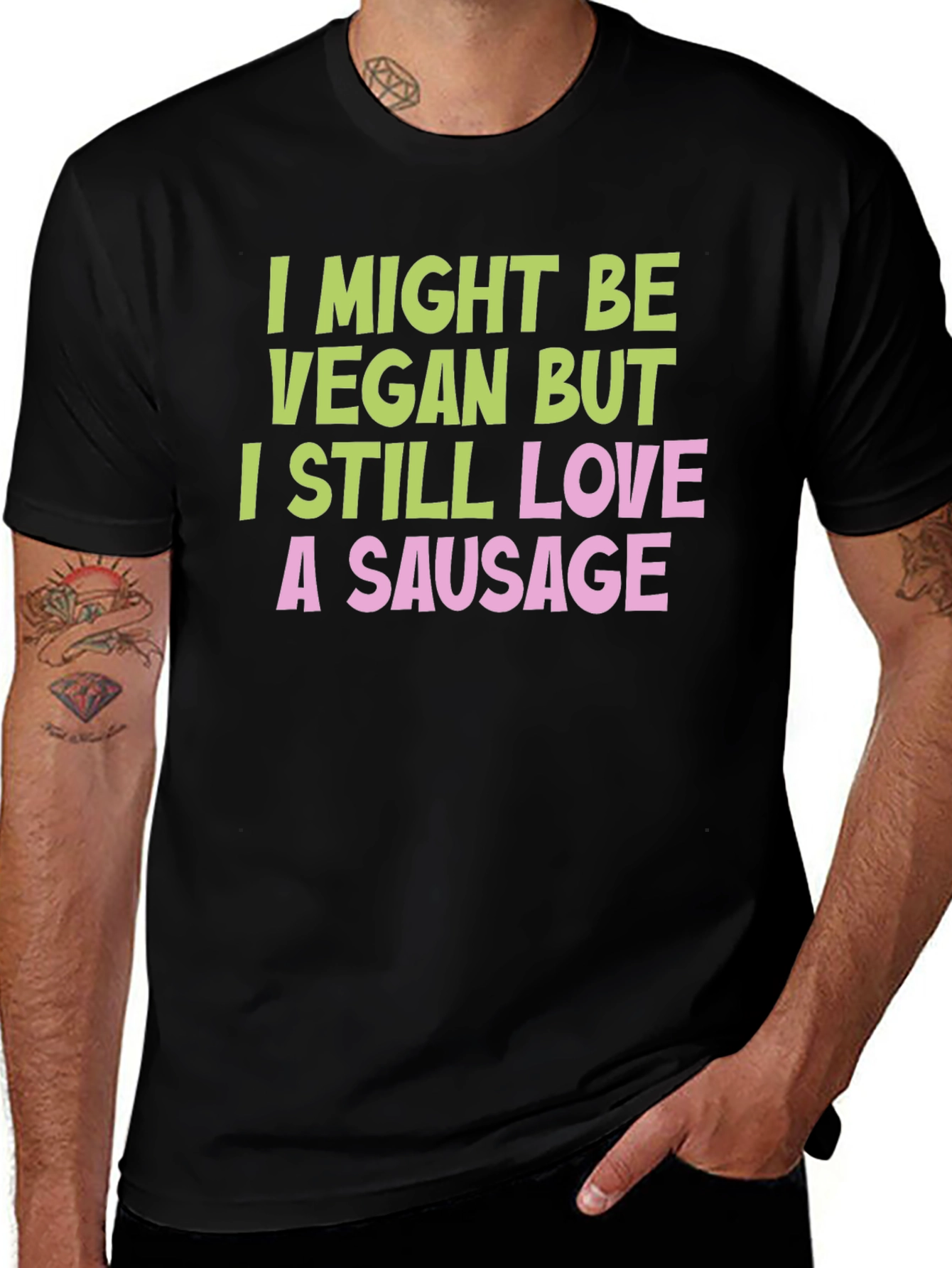 Funny Vegan Sausage T-Shirt