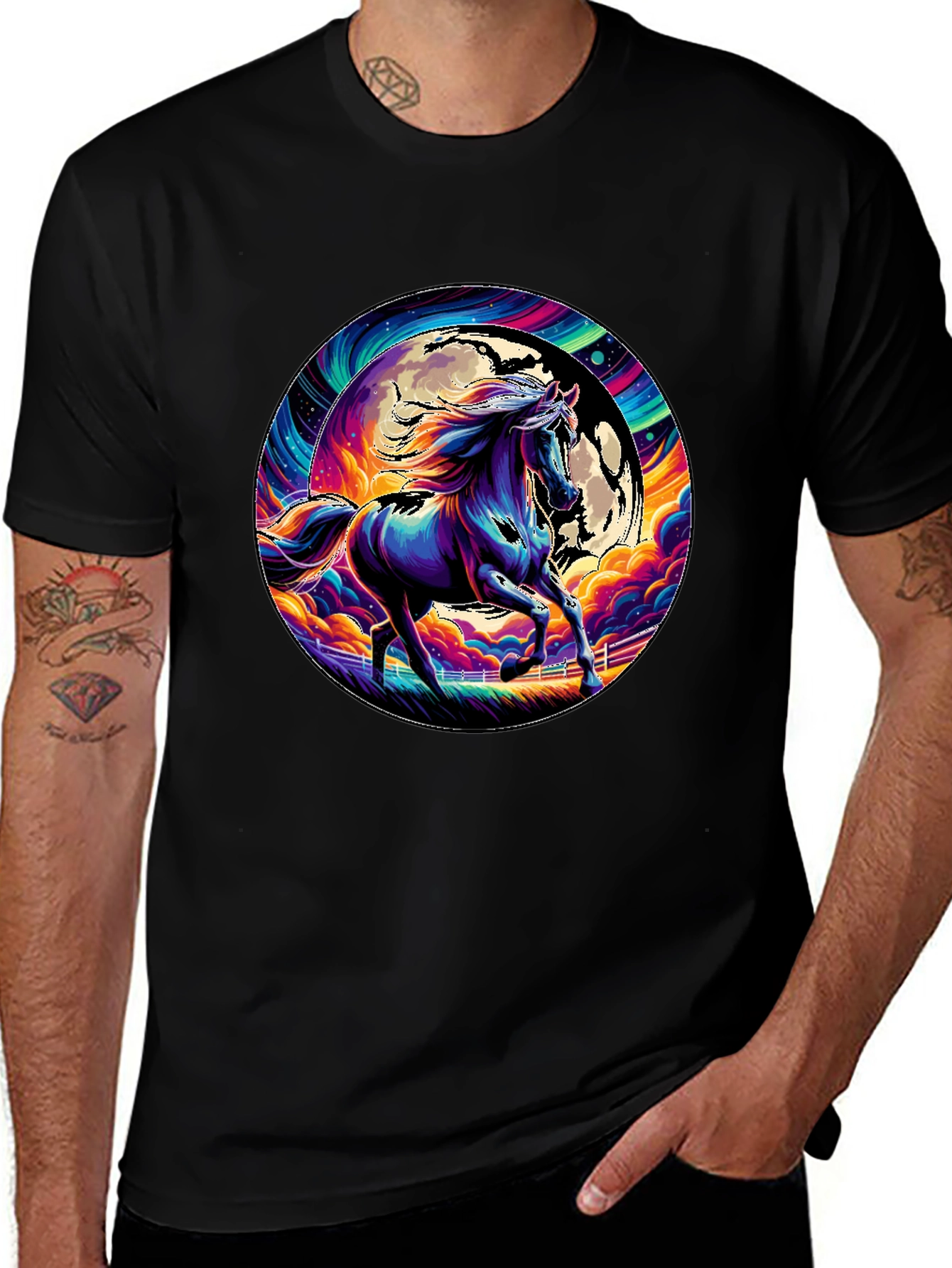 Variant 13 of Vibrant Horse Graphic Tee