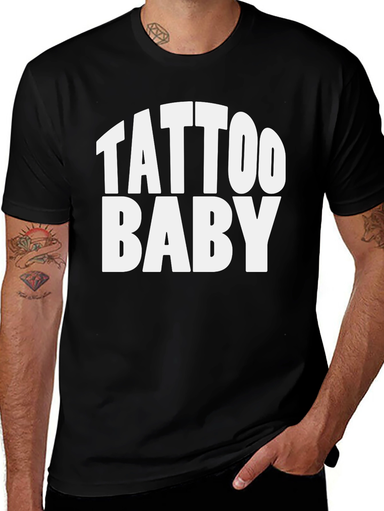 Variant 8 of Tattoo Baby Graphic Tee - Black