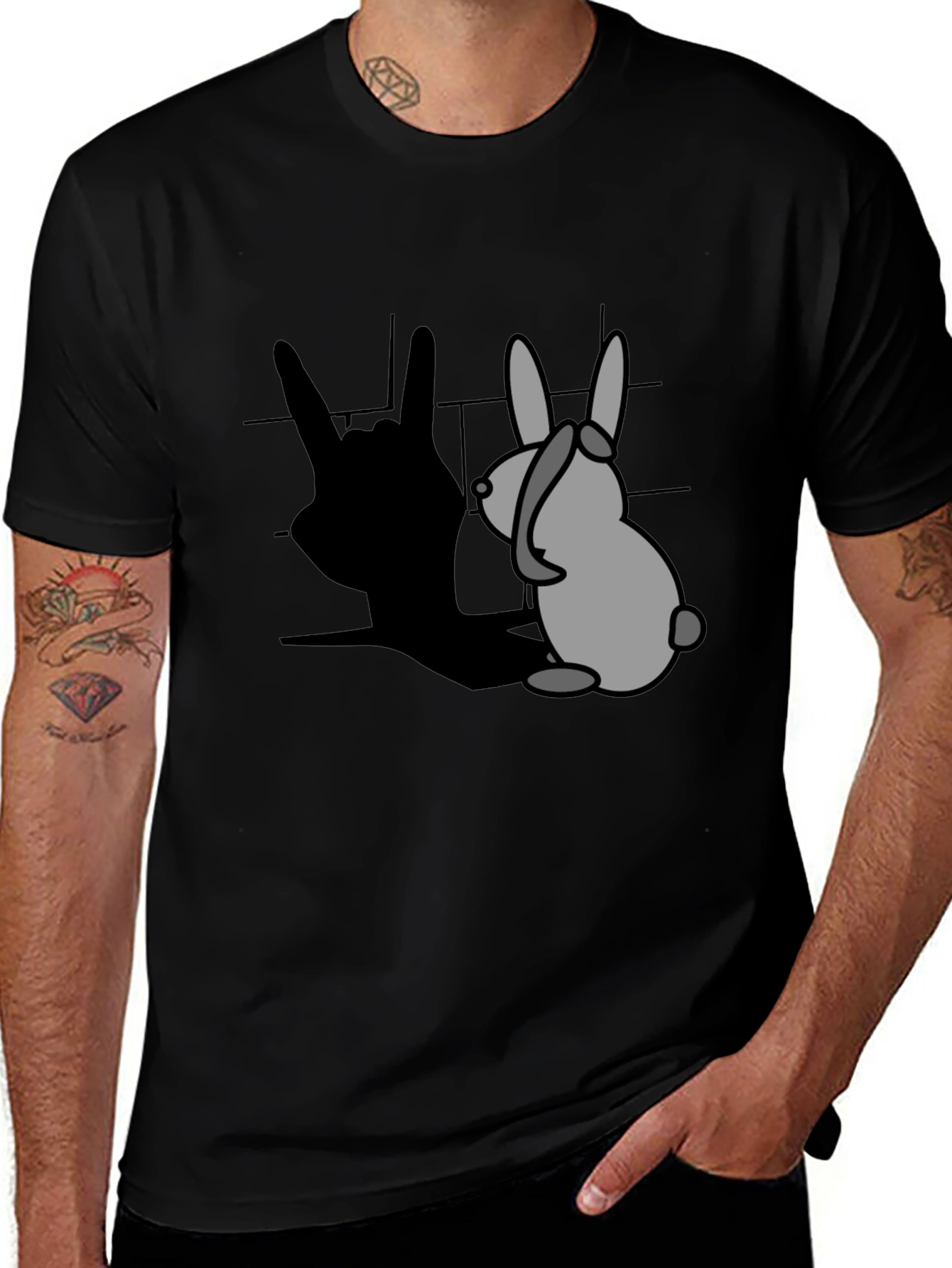 Variant 10 of Rabbit Shadow Graphic Tee