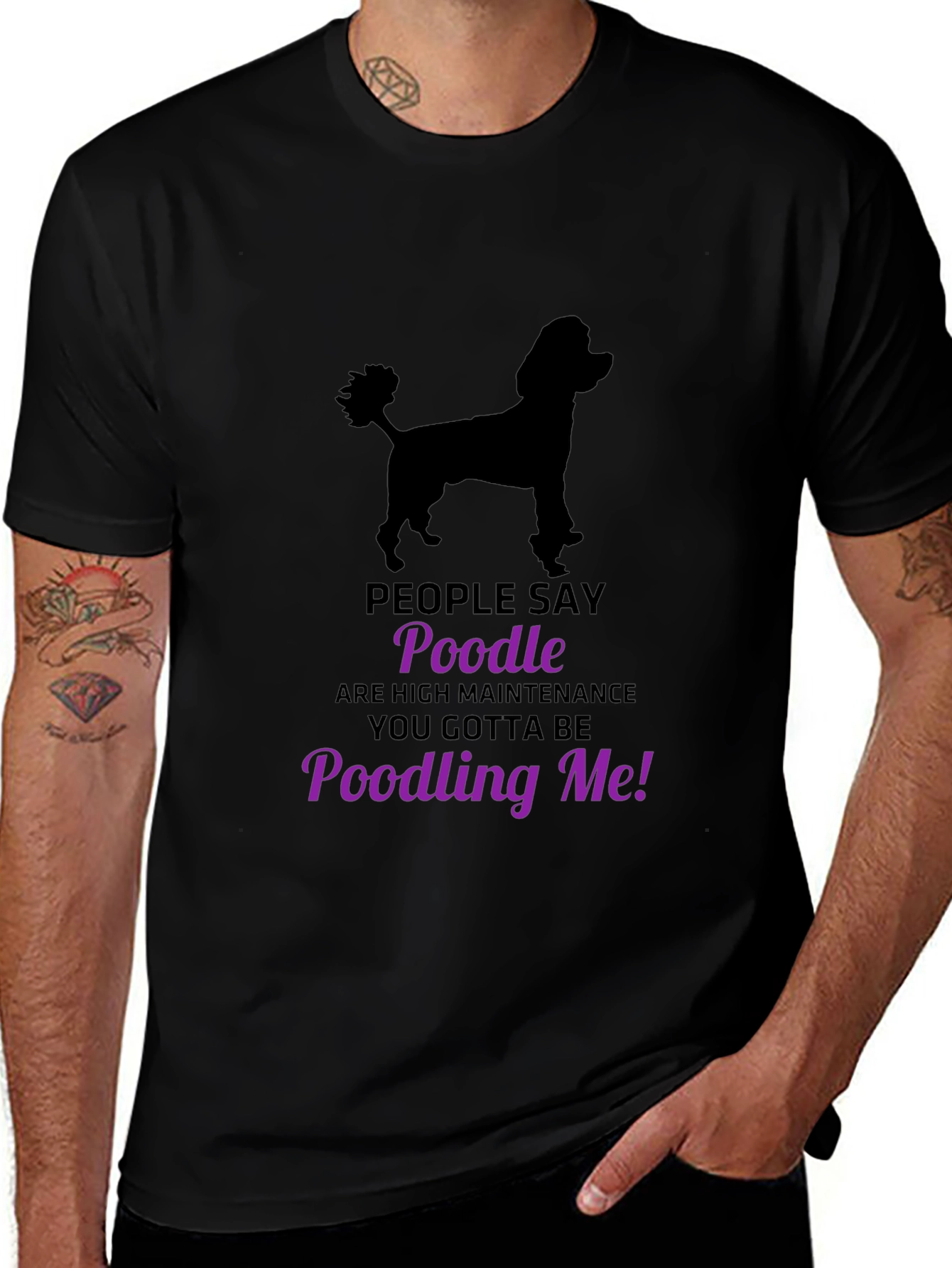 Variant 9 of Poodle Lover's T-Shirt - Funny Poodling Me Graphic Tee
