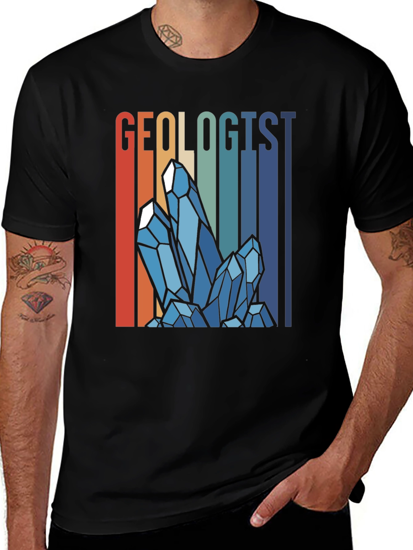 Variant 26 of Geologist Crystal T-Shirt - Retro Style Rock Collector Tee