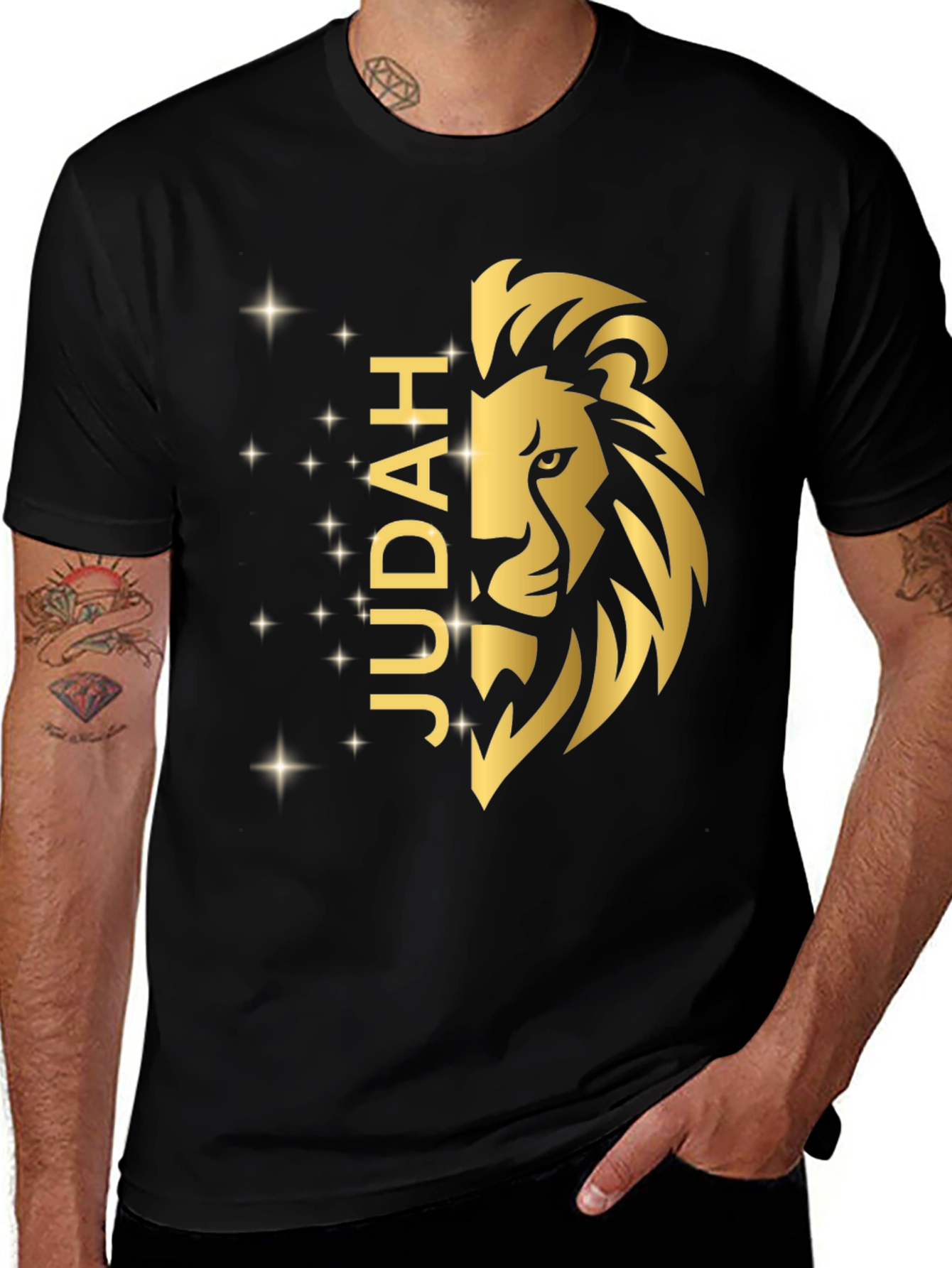 Variant 2 of Judah Lion Graphic Tee - Mens Black T-Shirt