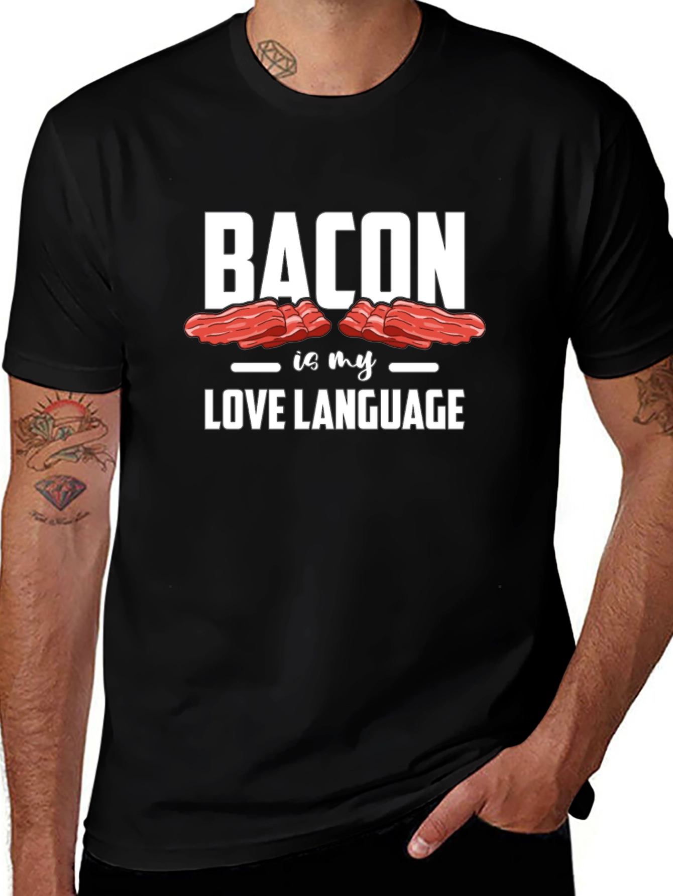 Variant 12 of Bacon is My Love Language Graphic Tee - Unisex
