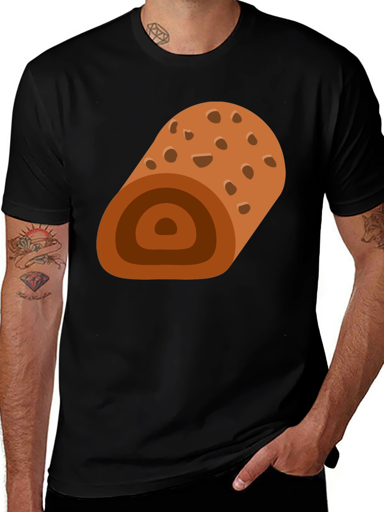 Variant 20 of Swiss Roll Graphic Tee - Funny Dessert Shirt