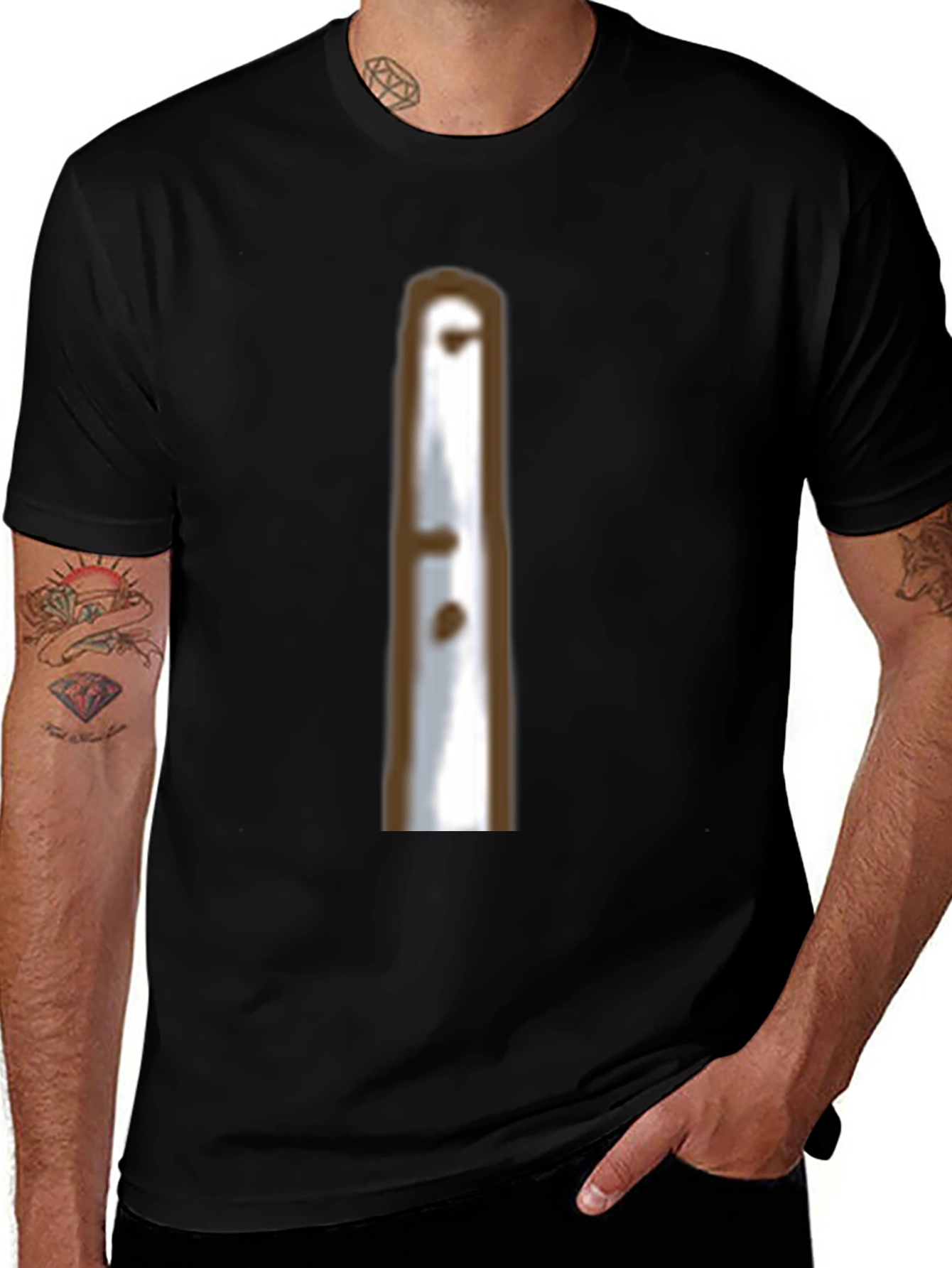 Variant 14 of Men's Black Graphic Tee - Unique Design