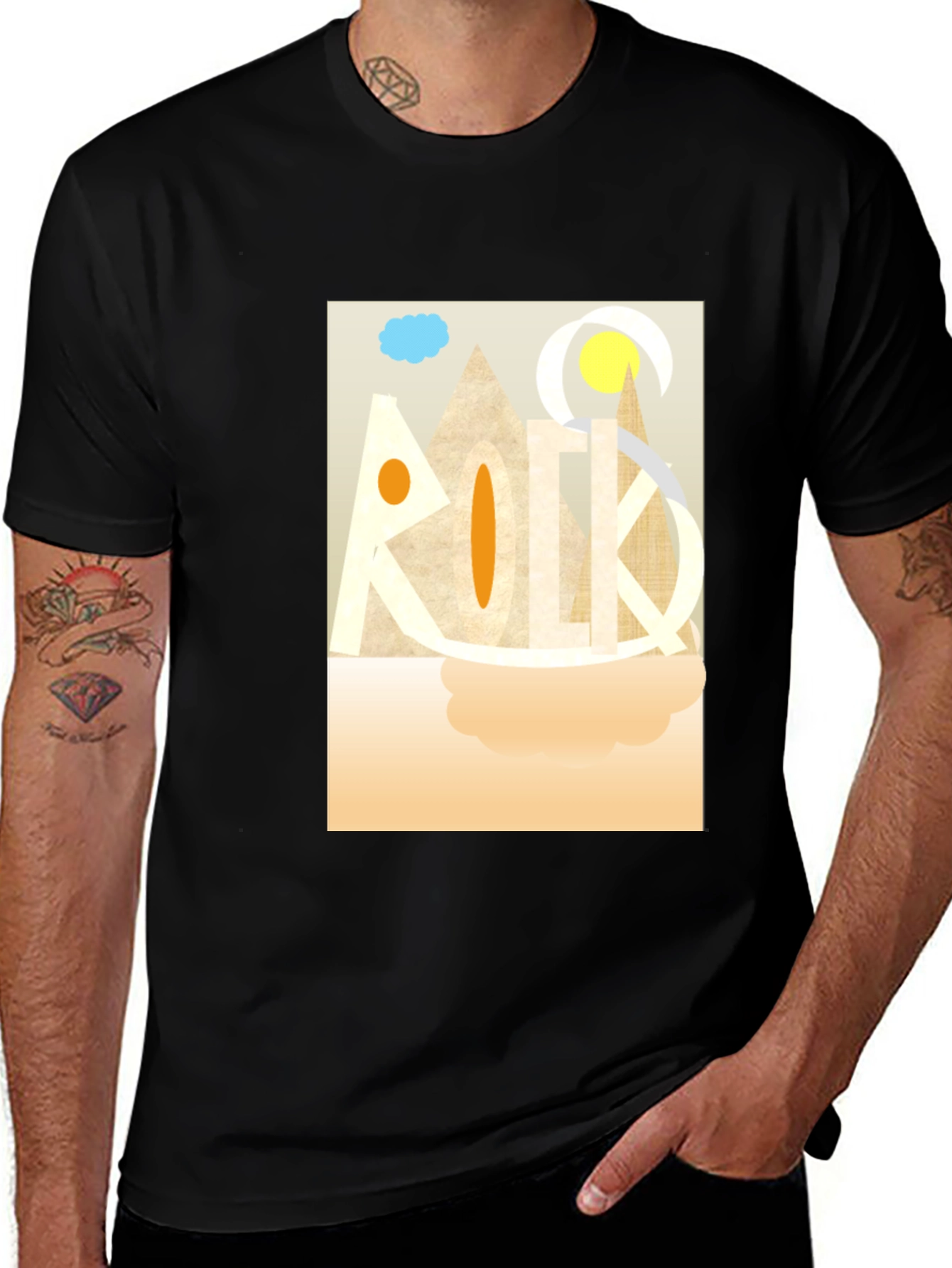 Rock Graphic Tee - Stylish Desert Design