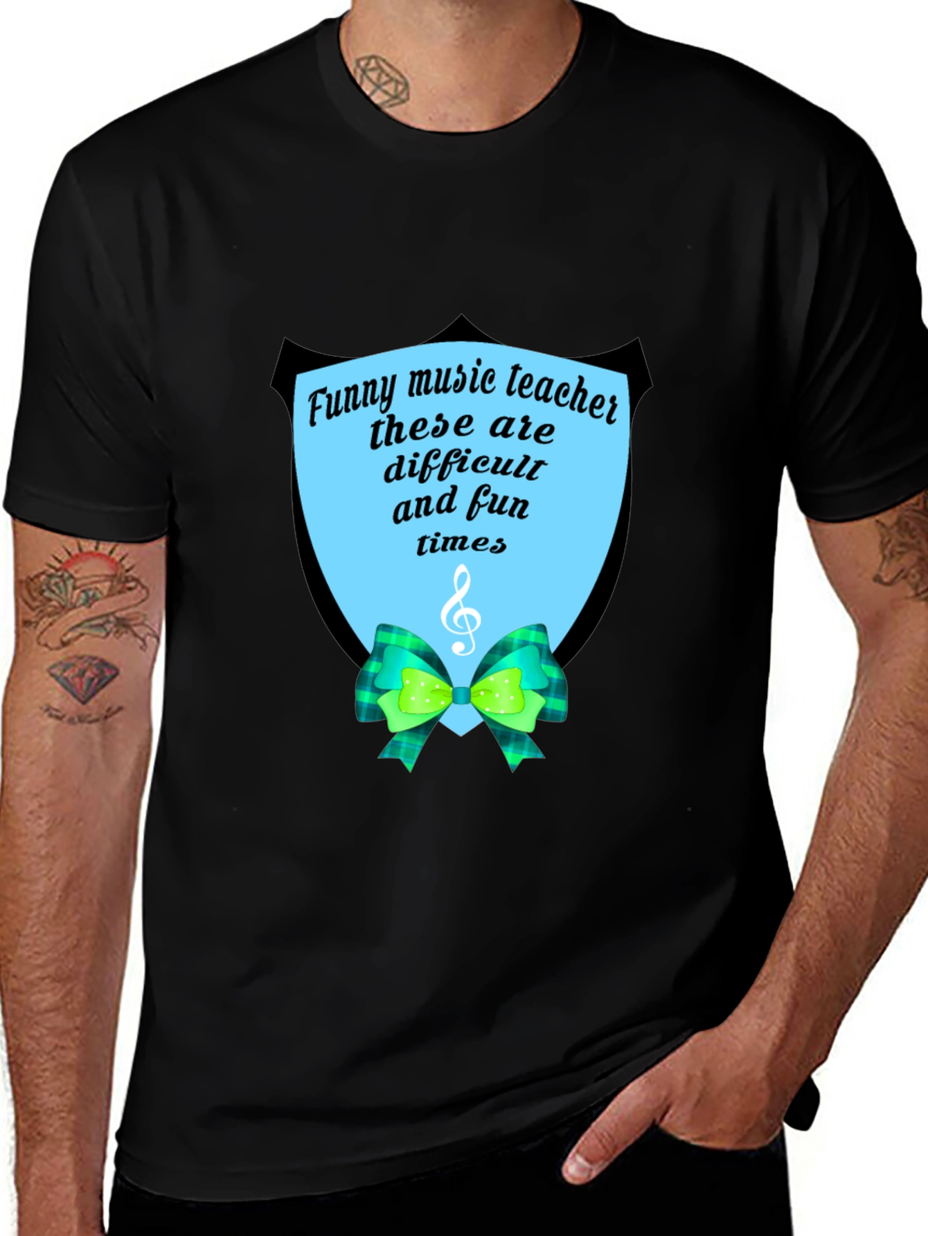 Variant 20 of Funny Music Teacher T-Shirt - Difficult & Fun Times