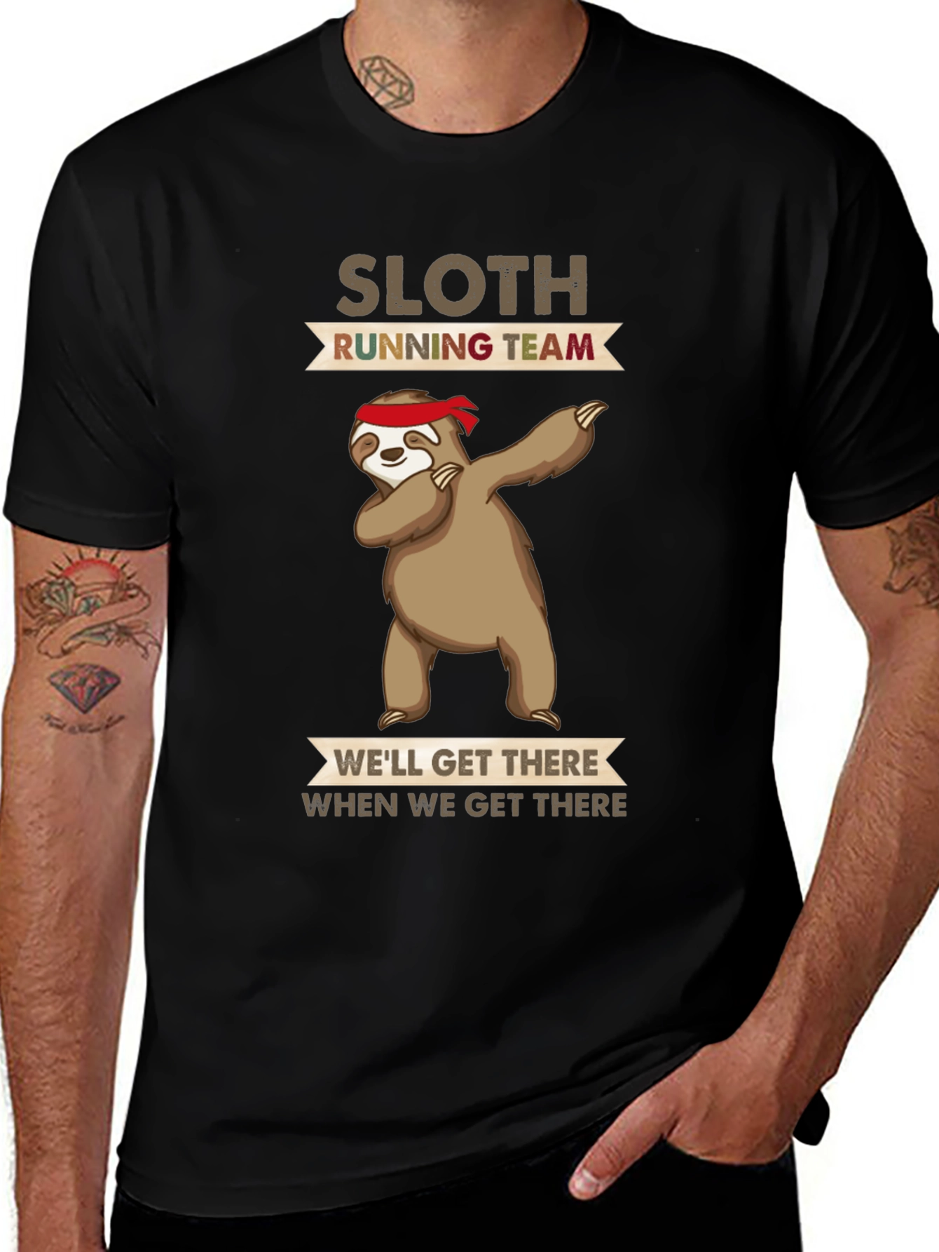 Variant 18 of Sloth Running Team T-Shirt