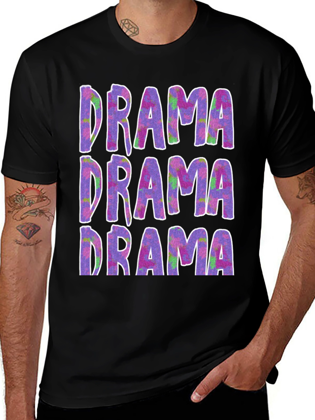 Variant 11 of Drama Tie Dye Graphic Tee - Funky Unisex T-Shirt
