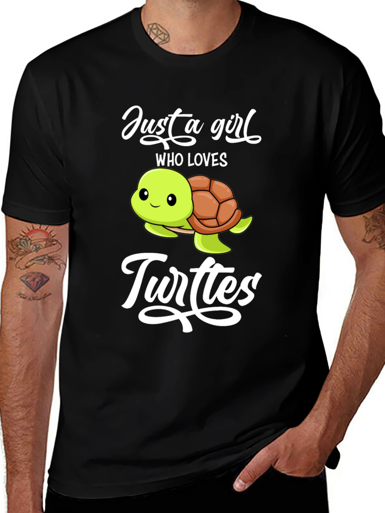 Variant 30 of Just A Girl Who Loves Turtles Graphic T-Shirt