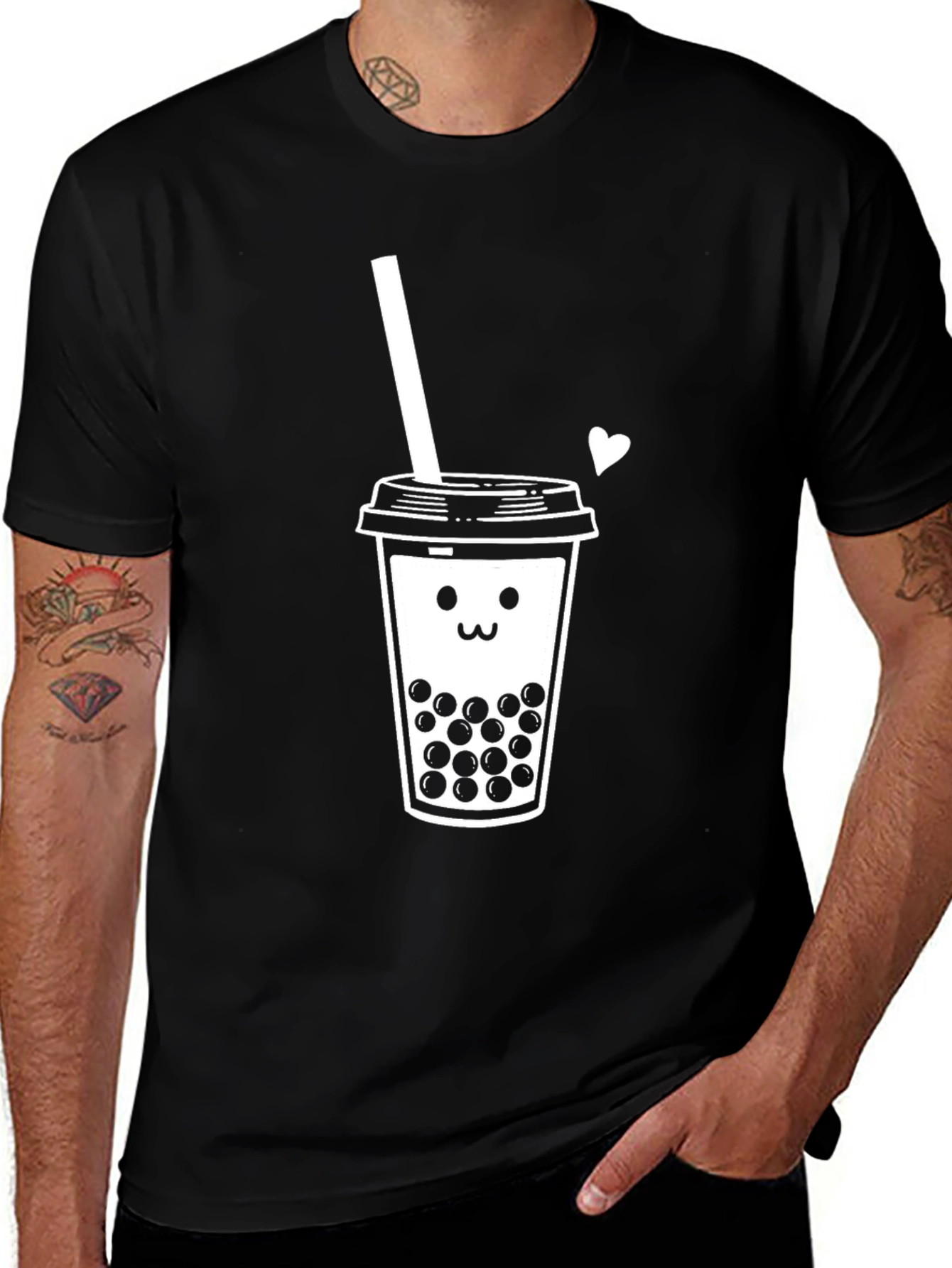 Variant 5 of Boba Tea Graphic Tee - Kawaii Bubble Tea Shirt