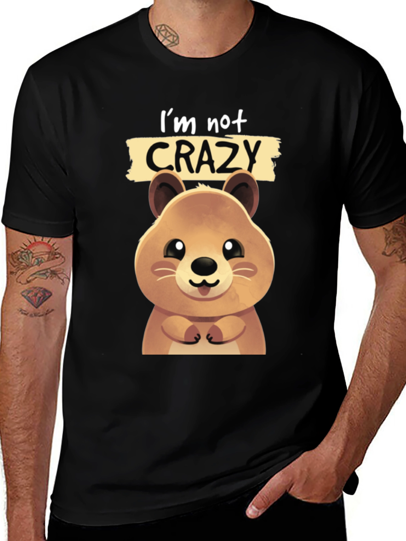 Variant 17 of Funny Quokka T-shirt - I'm Not Crazy