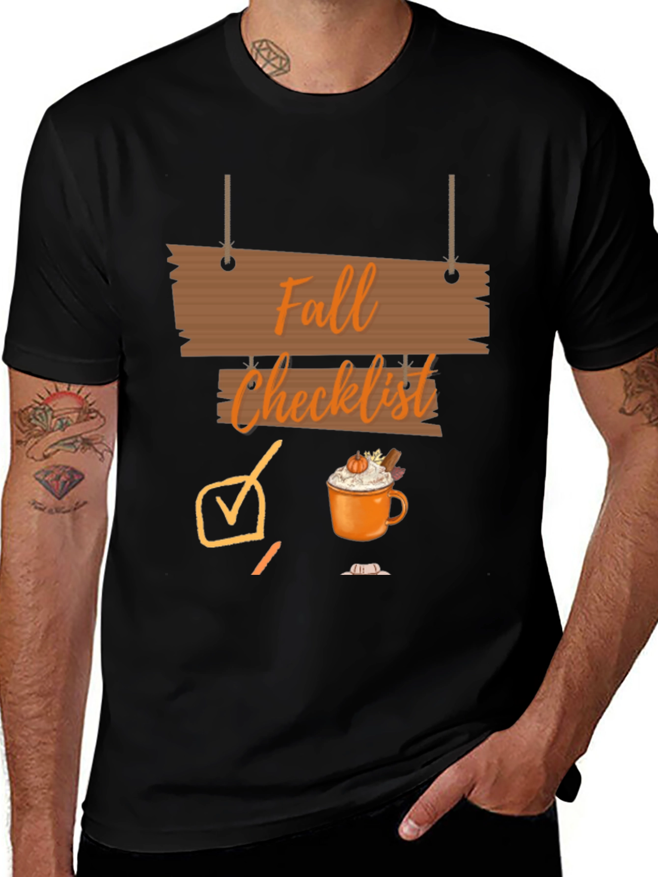 Fall Checklist Graphic T-Shirt