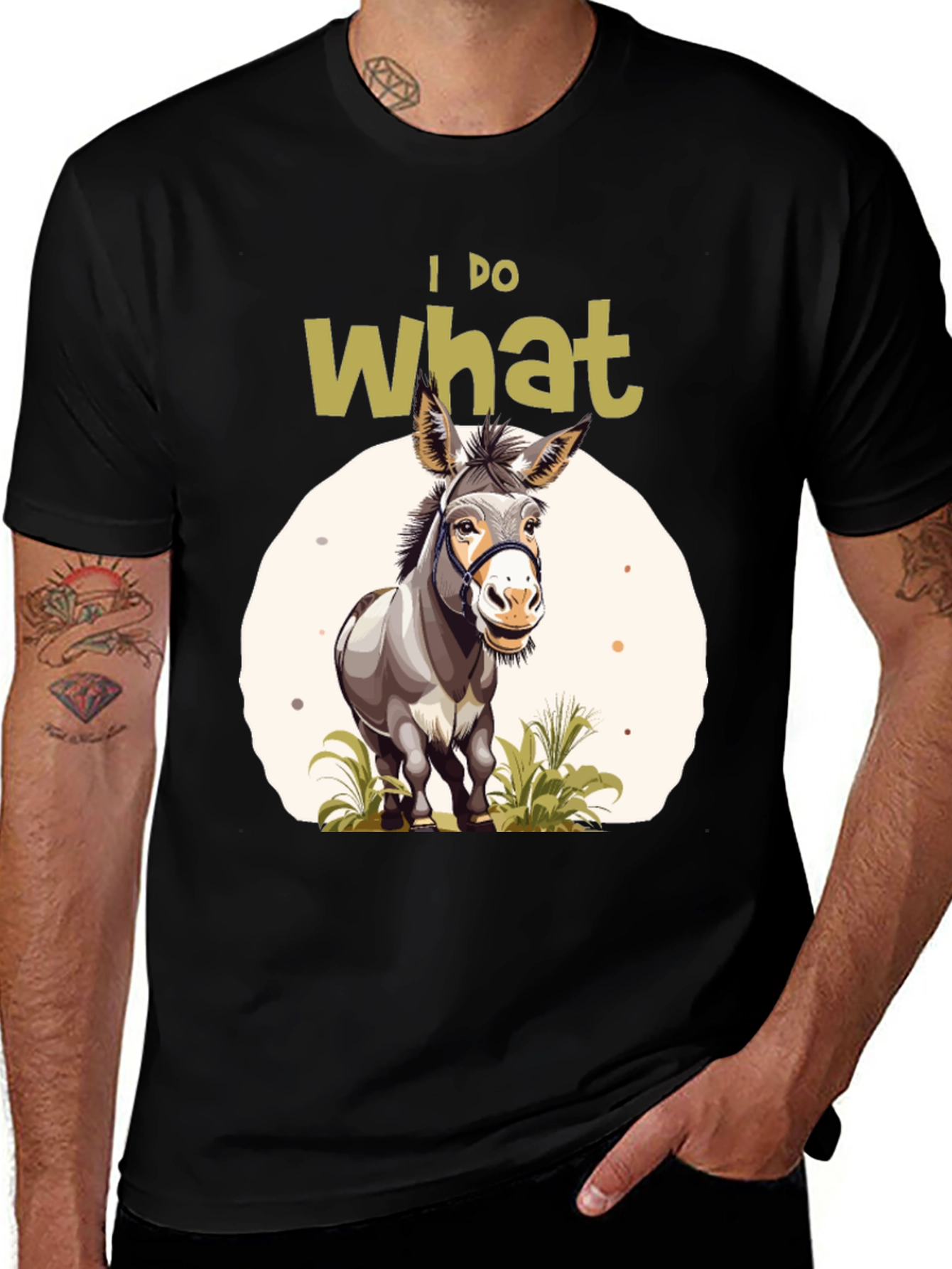 Black I DO What I Want Donkey T-Shirt main image