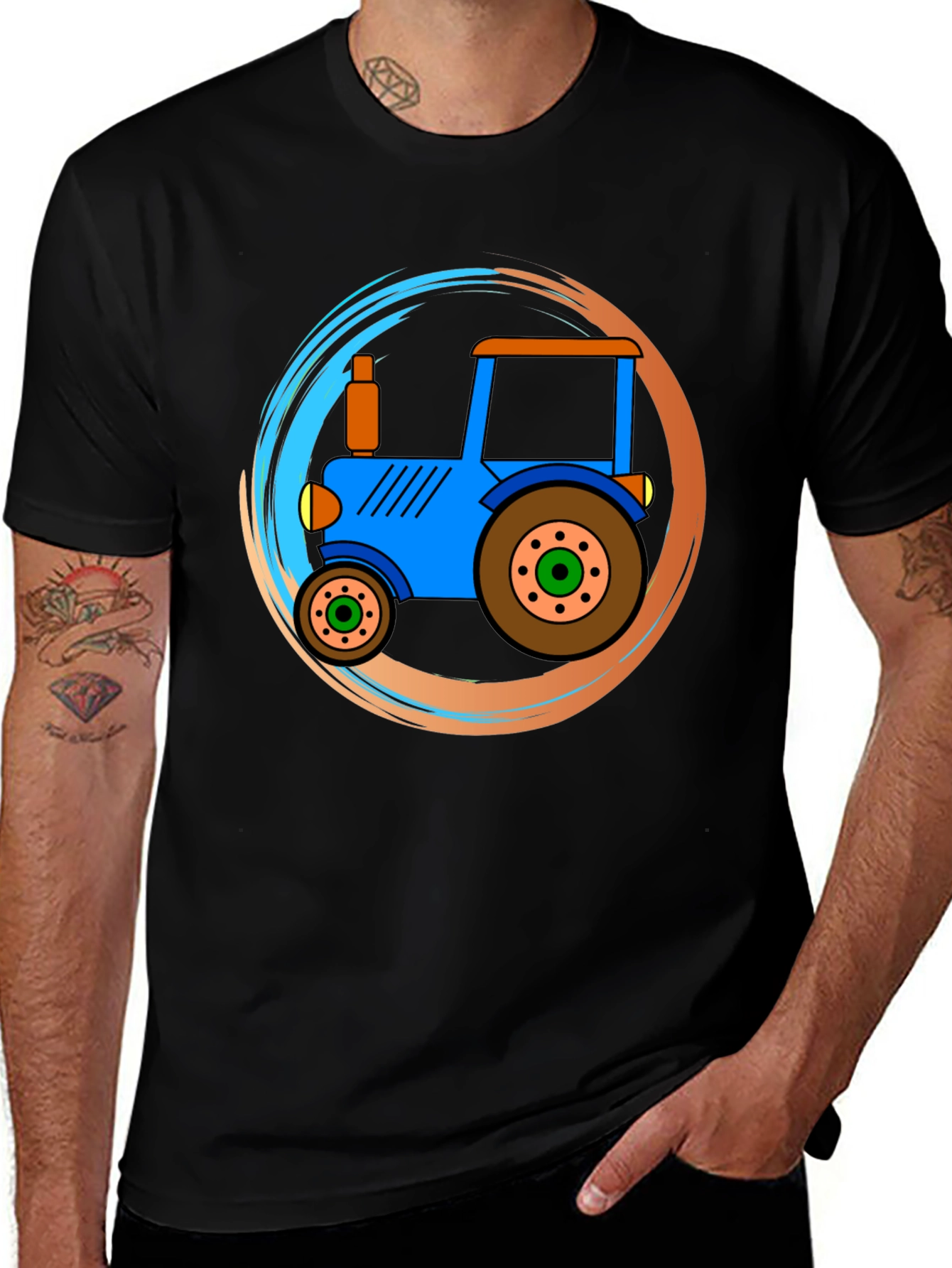 Variant 23 of Cartoon Tractor Graphic Tee
