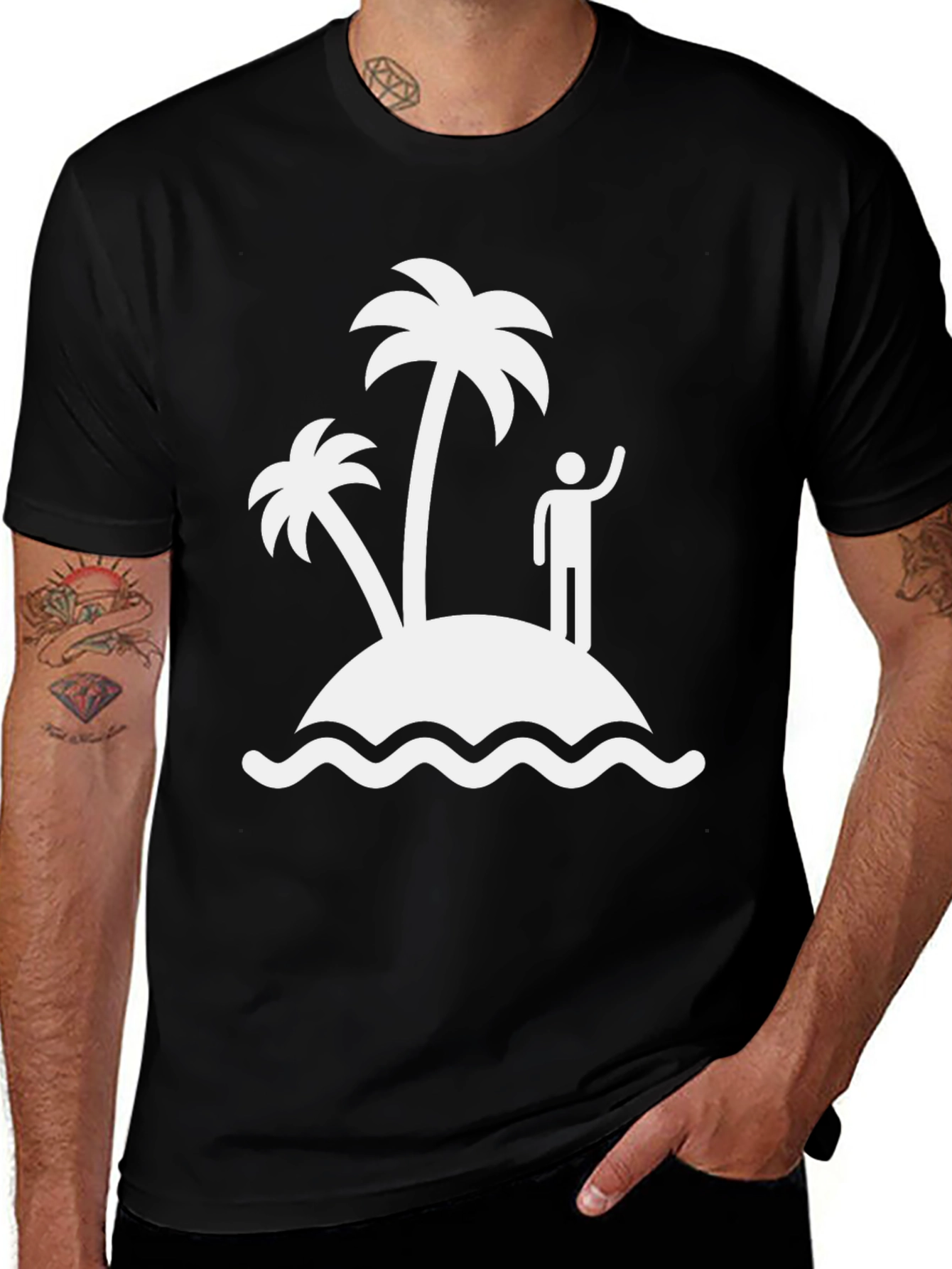 Variant 16 of Island Life Tee - Tropical Palm Tree Graphic T-Shirt