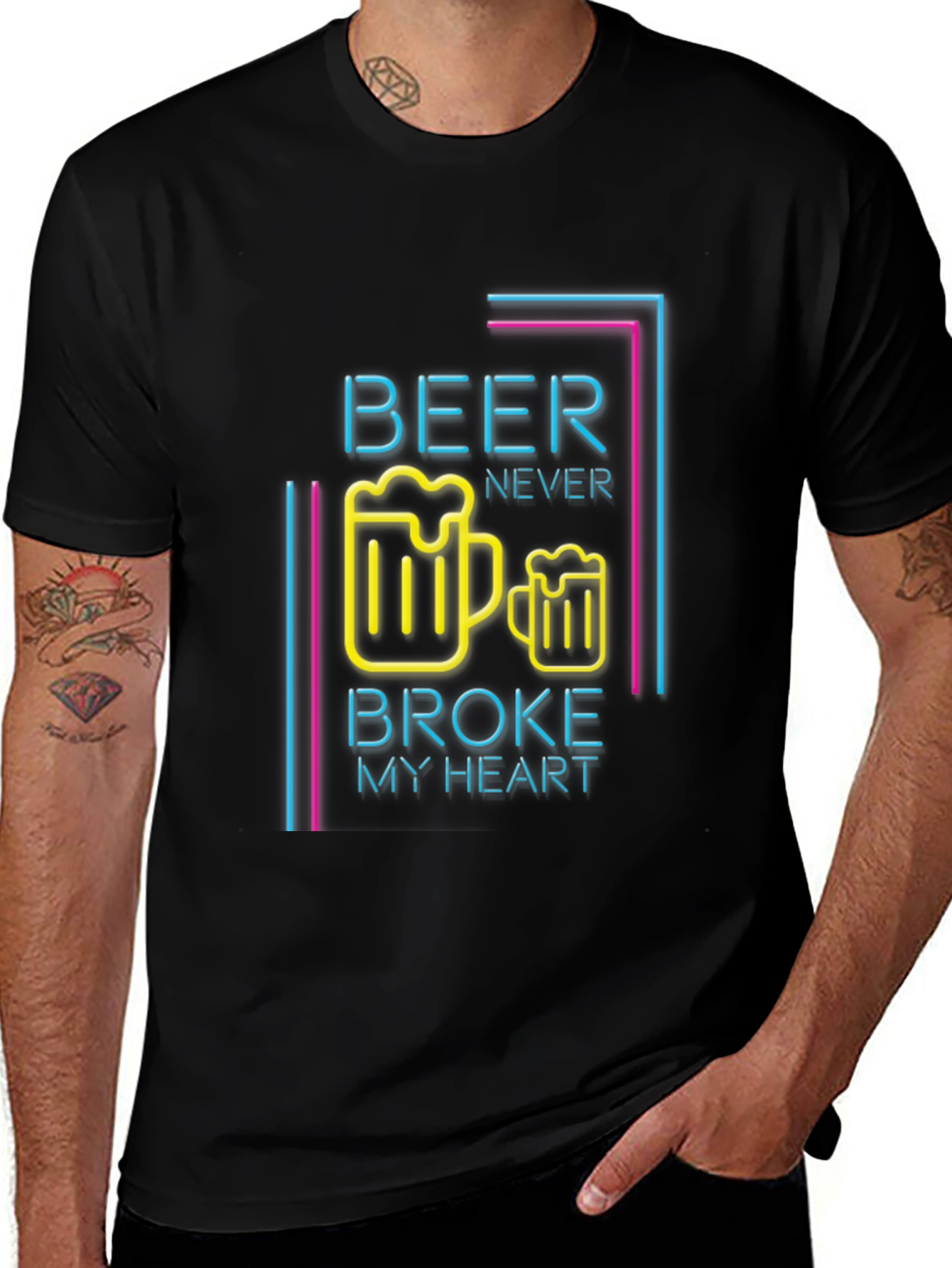 Variant 9 of Beer Never Broke My Heart Graphic Tee