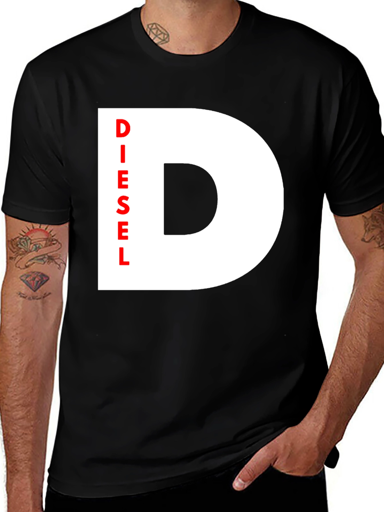 Variant 10 of Diesel Graphic Tee - Modern Casual Style