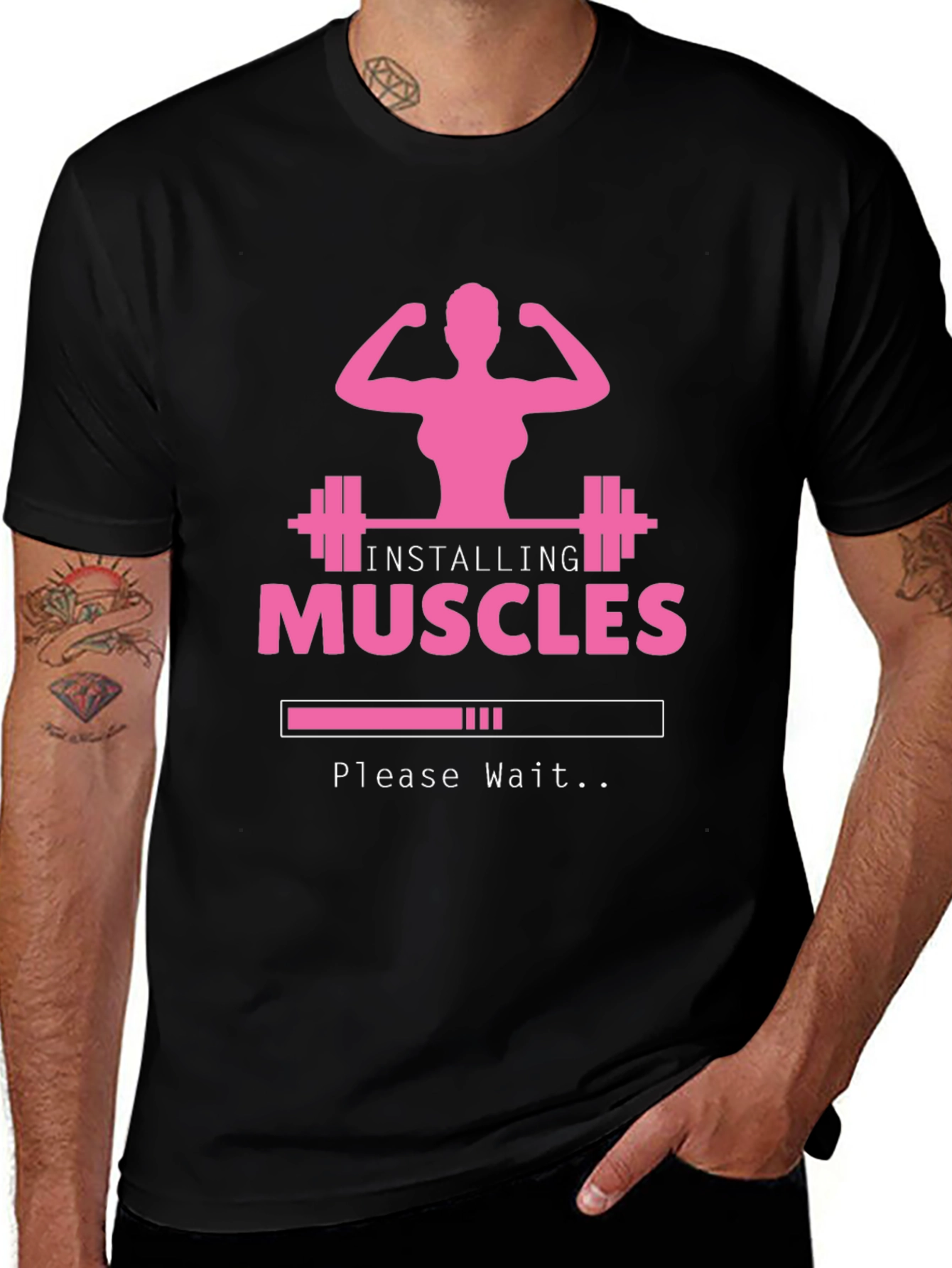 Variant 25 of Installing Muscles Graphic Tee - Black