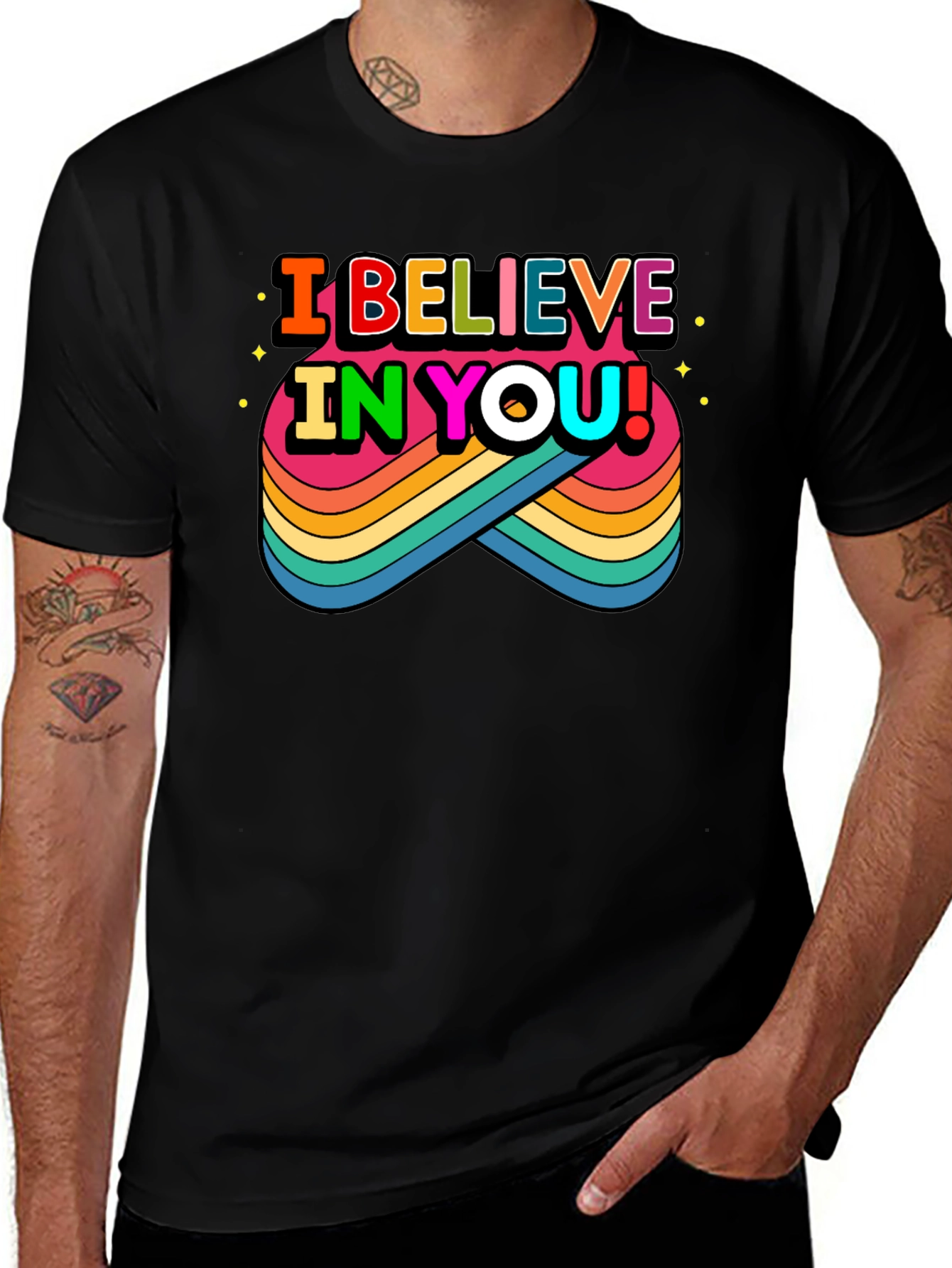 Variant 22 of Believe in You Rainbow Graphic Tee
