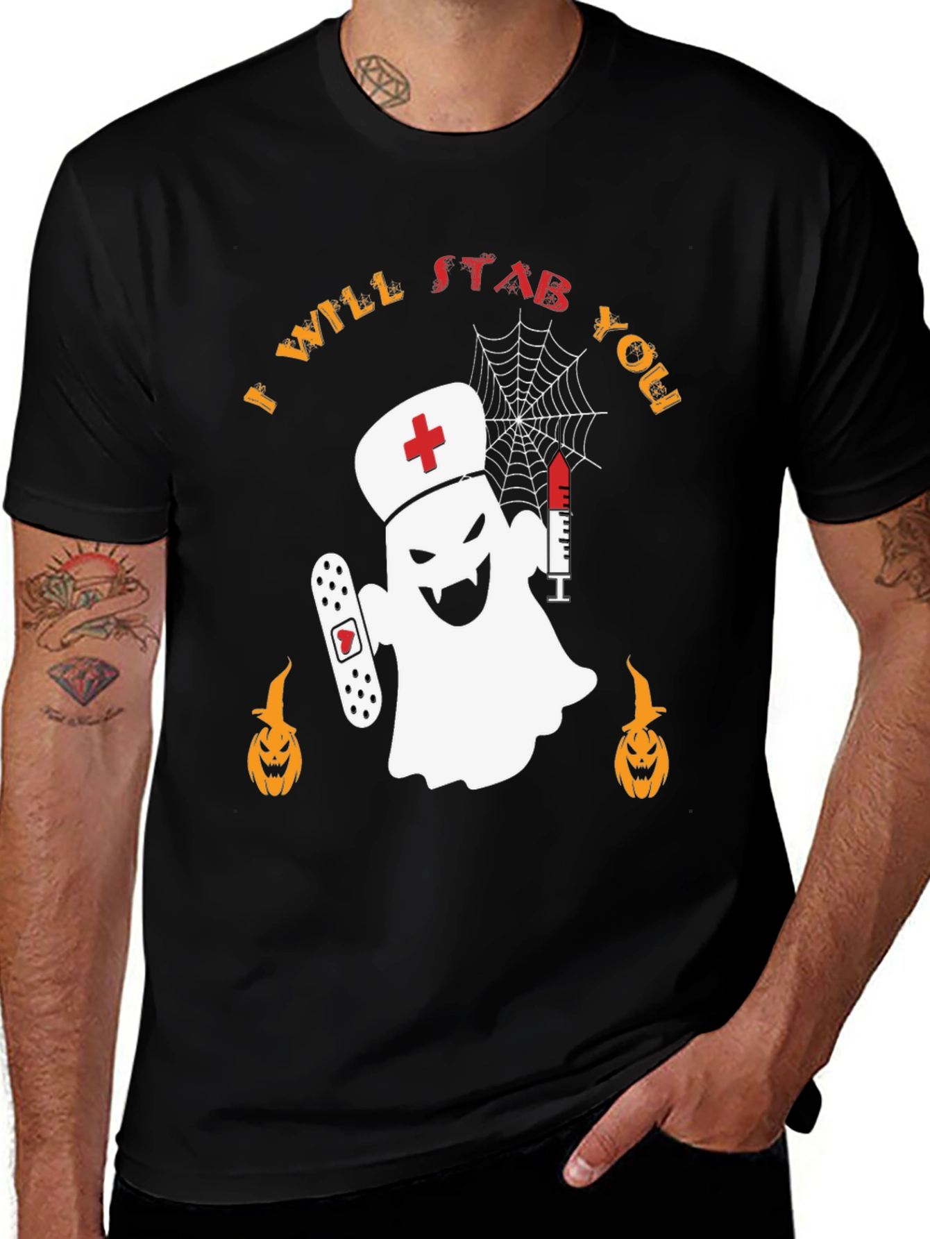 Spooky Nurse Ghost Halloween T-Shirt