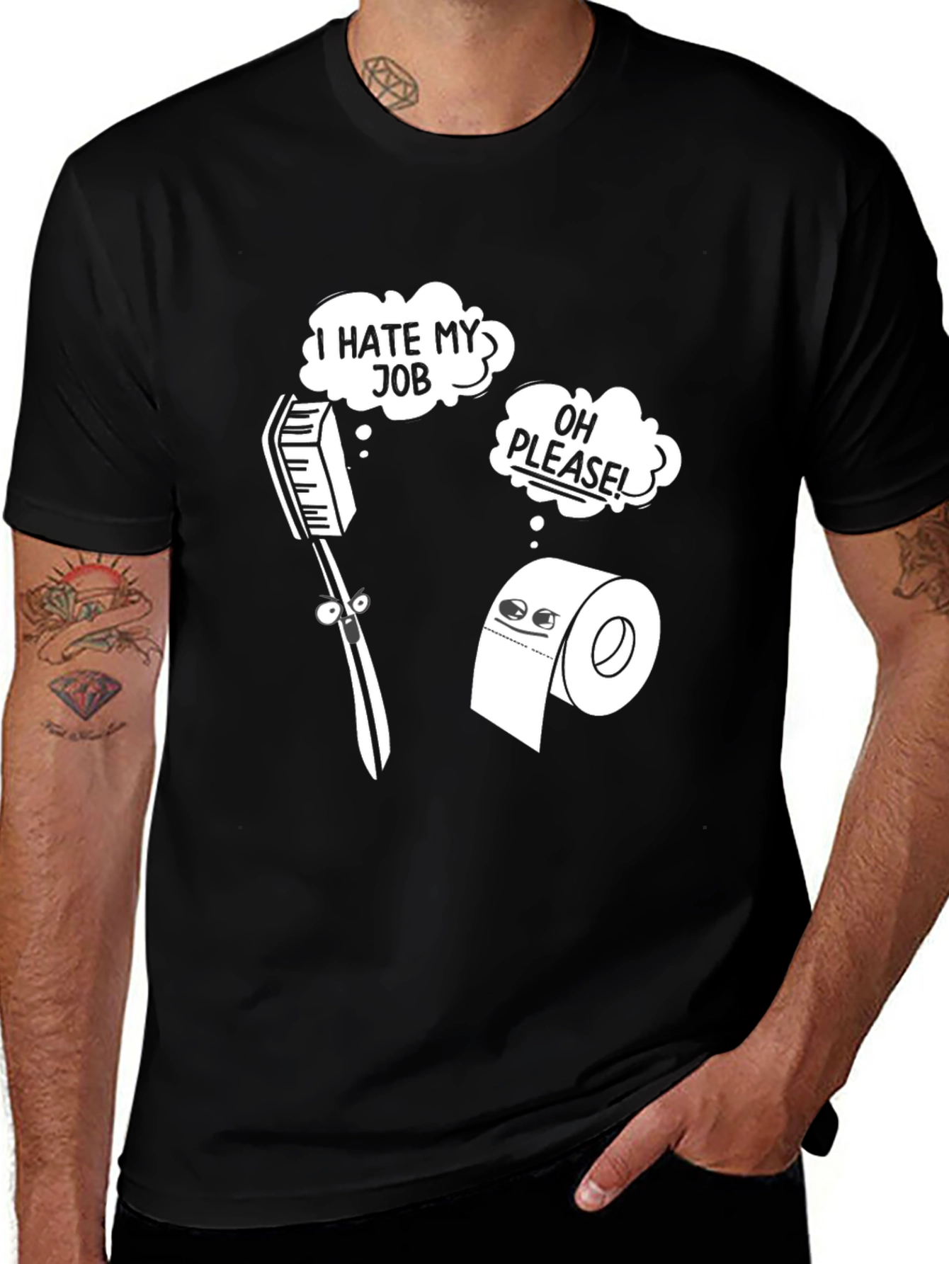 Variant 22 of Humorous 'I Hate My Job' Graphic Tee