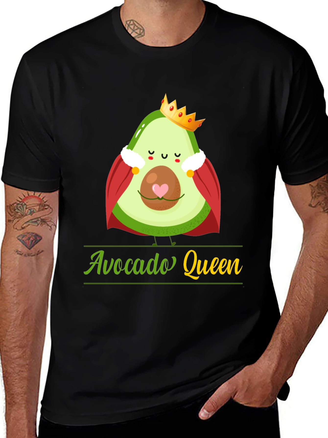 Variant 26 of Avocado Queen T-Shirt - Funny Fruit Tee
