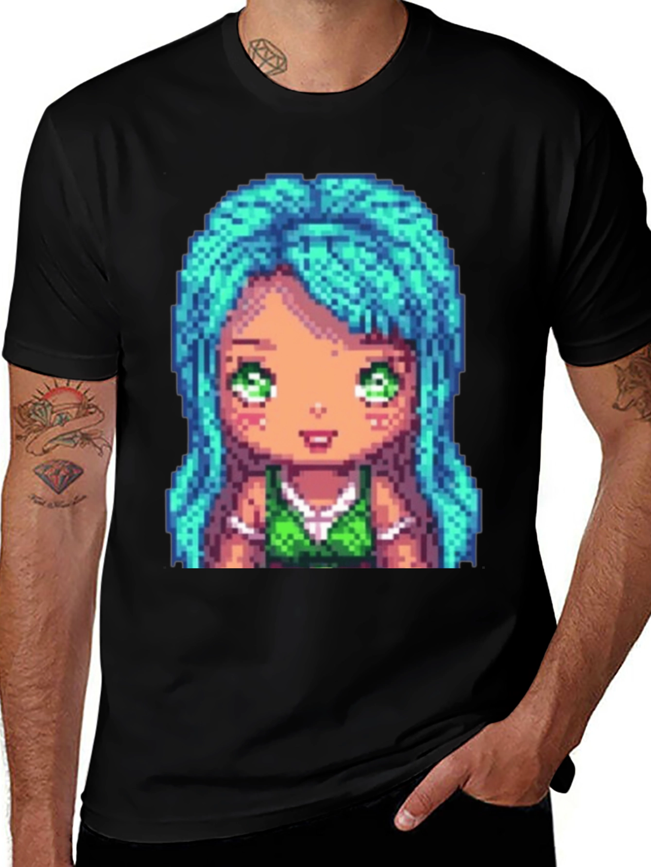 Variant 24 of Pixel Art Girl T-Shirt - Quirky Retro Design