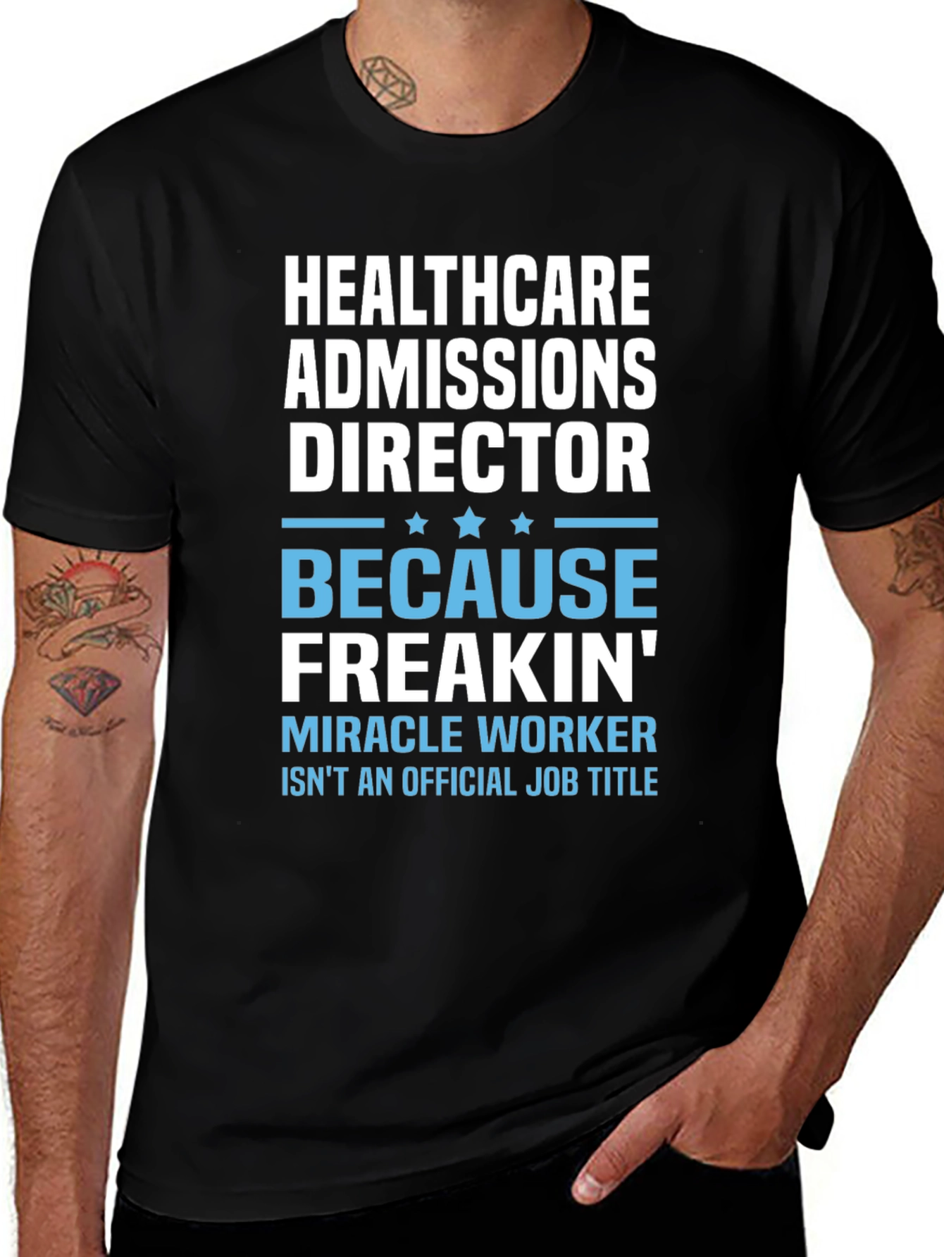 Variant 2 of Healthcare Admissions Director Funny Job Title T-Shirt