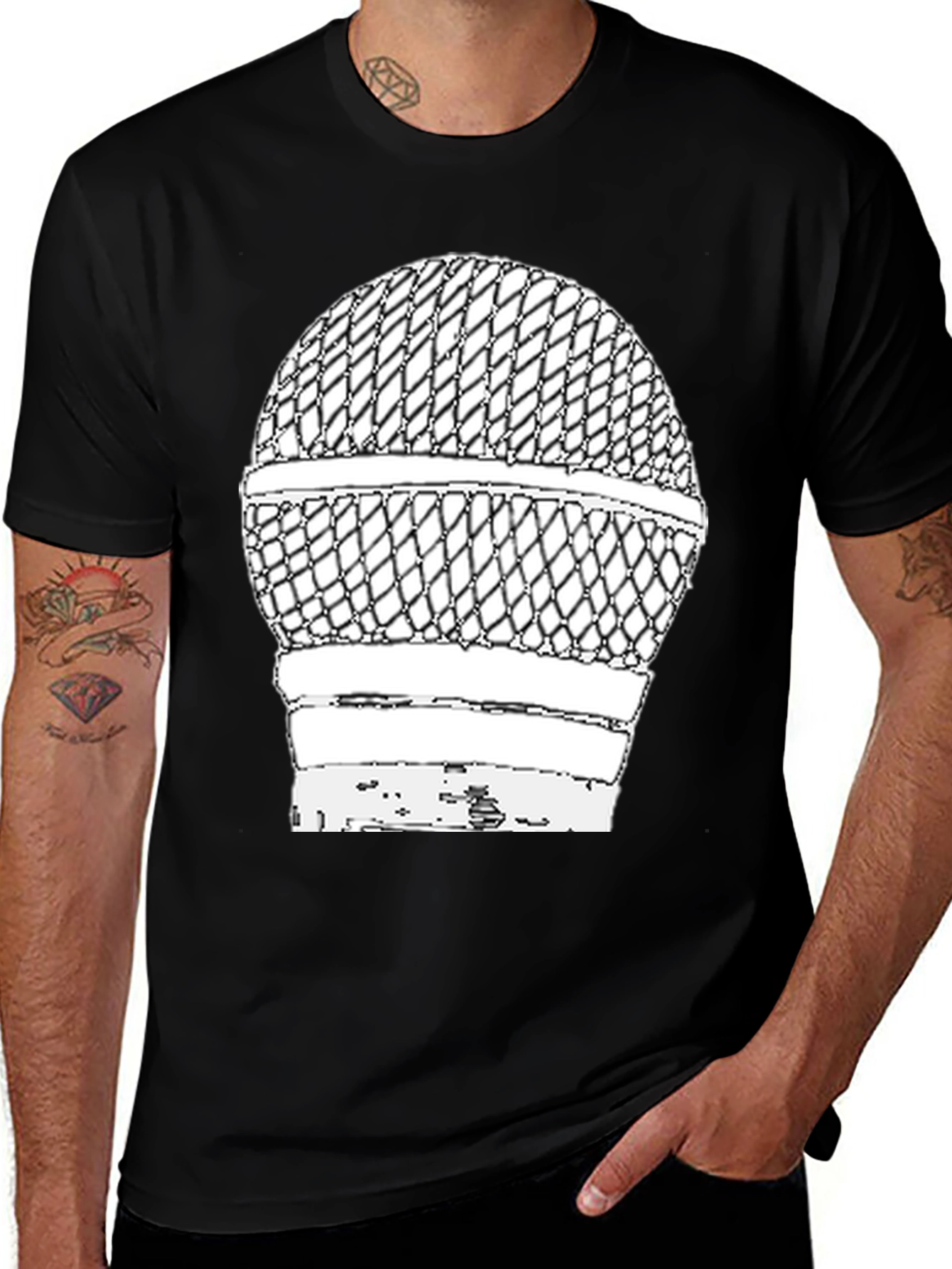 Variant 4 of Vintage Microphone Graphic T-Shirt
