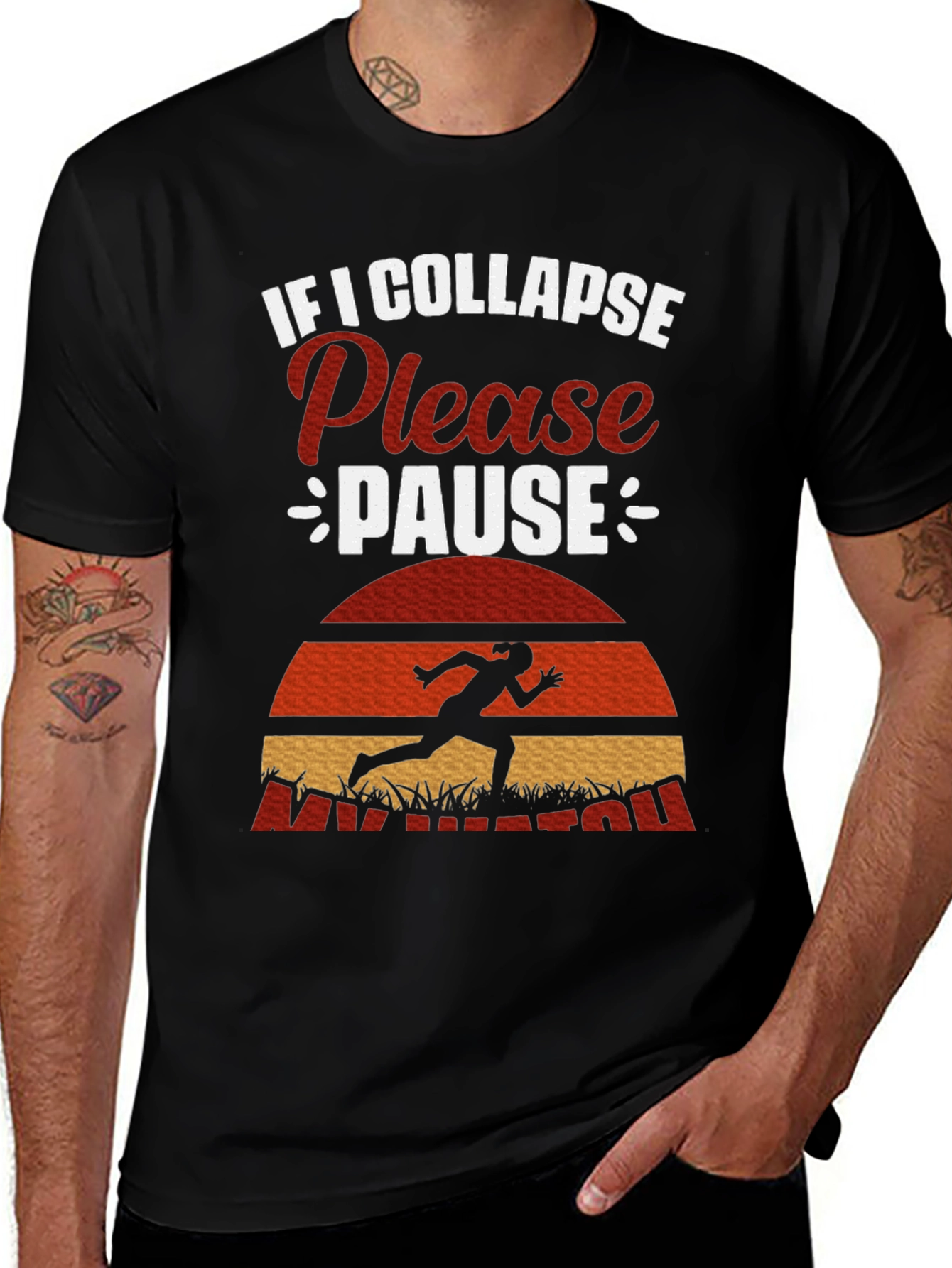 Variant 29 of Funny Runner T-Shirt - If I Collapse Please Pause