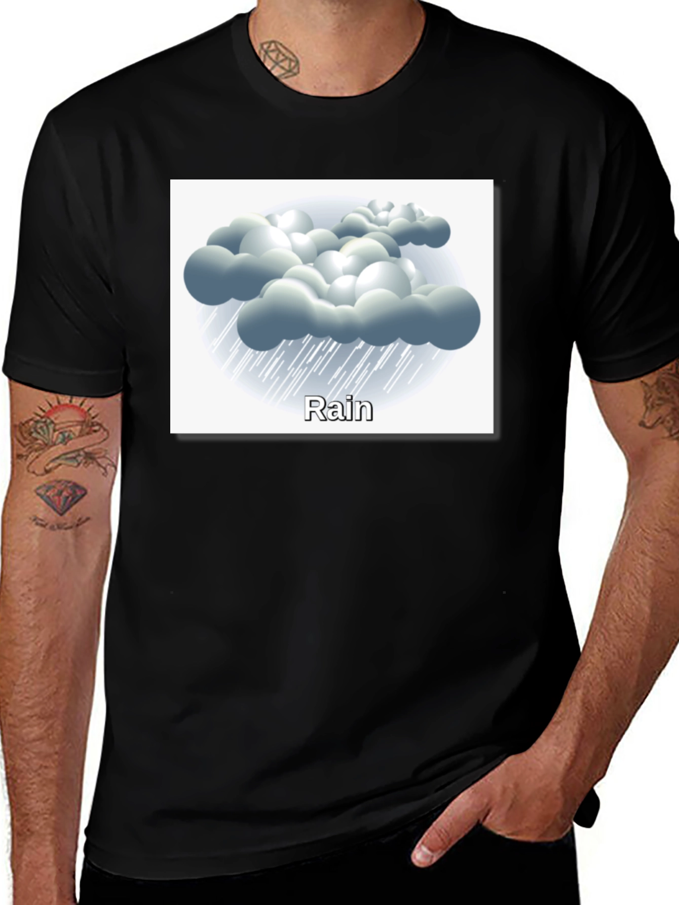 Variant 18 of Rainy Day T-Shirt - Weather Graphic Tee
