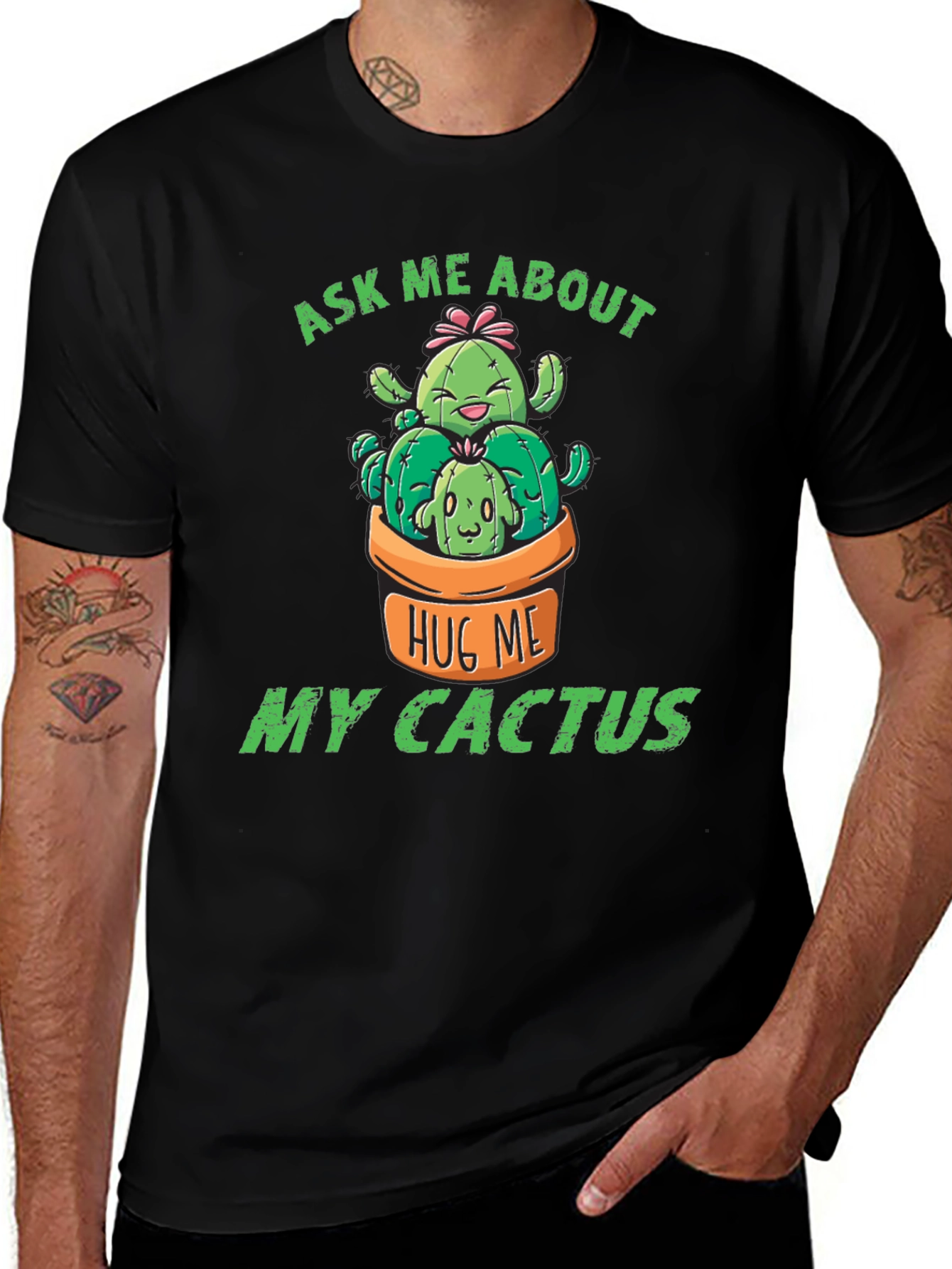 Variant 24 of Ask Me About My Cactus T-Shirt