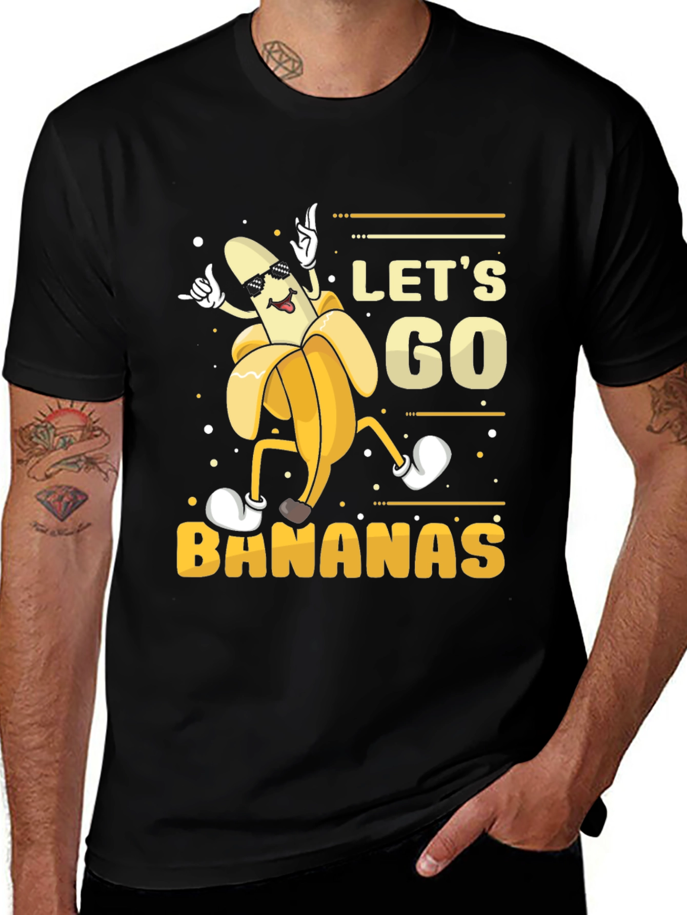 Black Let's Go Bananas! Graphic Tee main image