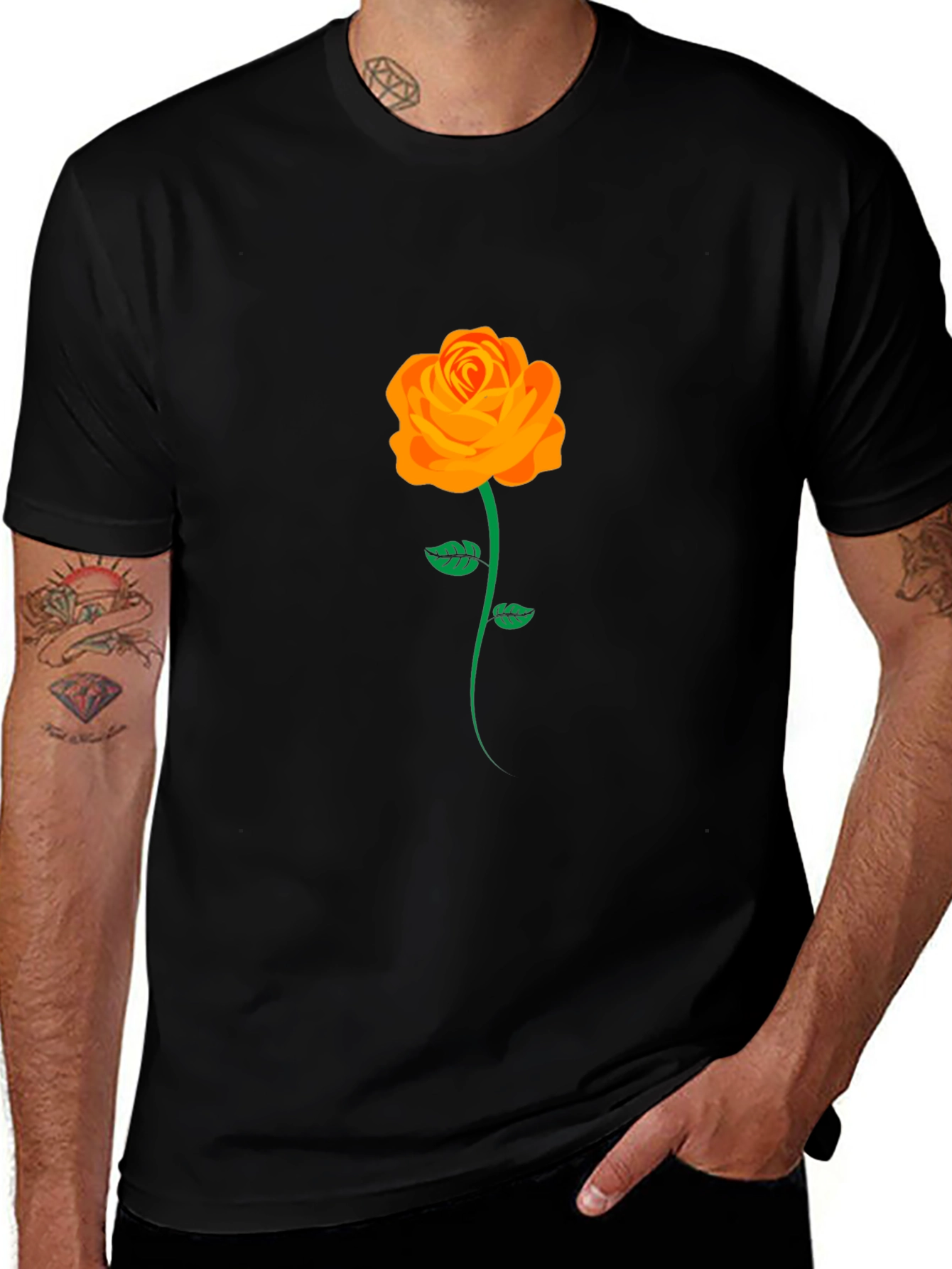 Black Rose Graphic Black T-Shirt main image