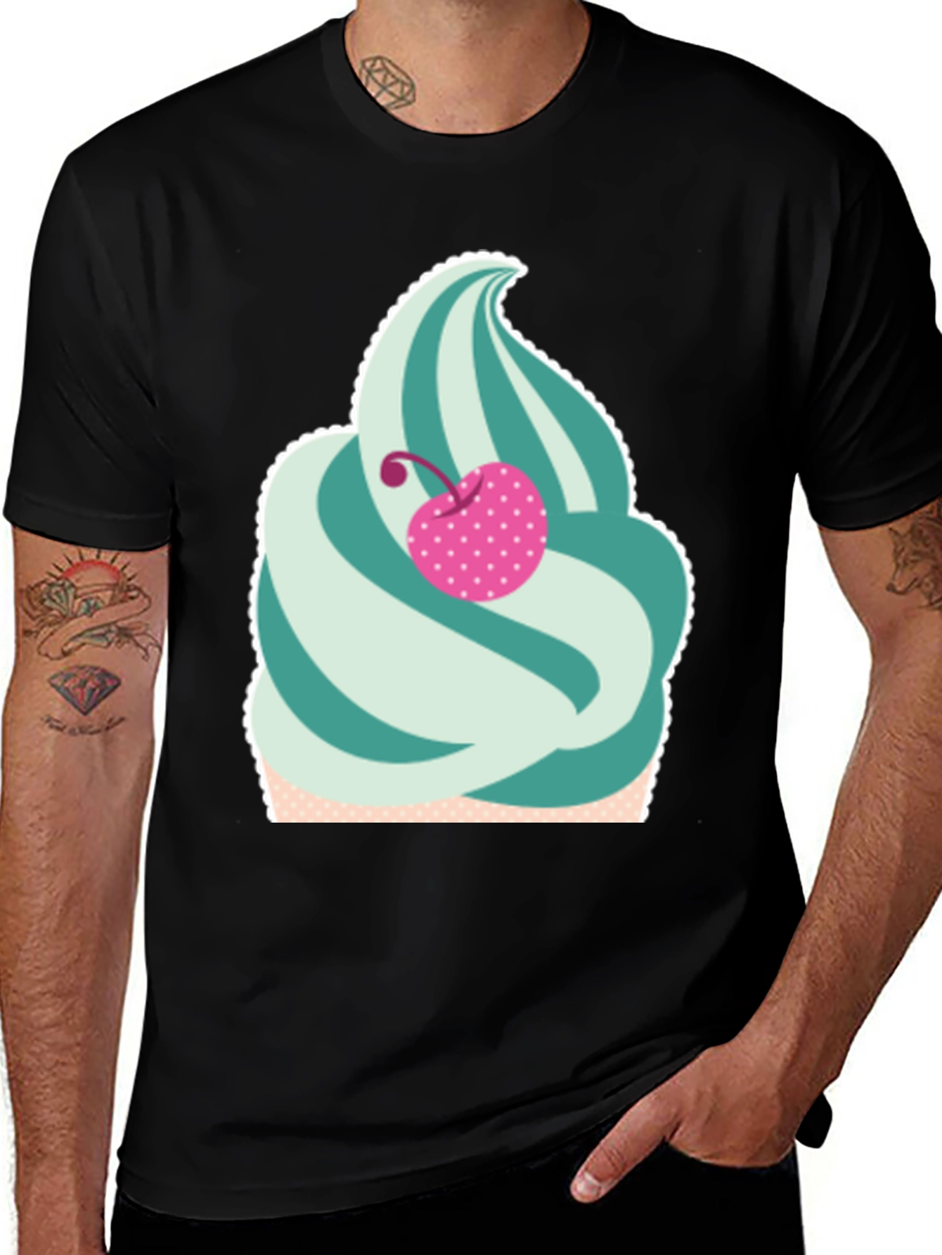 Variant 5 of Cupcake Graphic Tee - Fun Casual Shirt