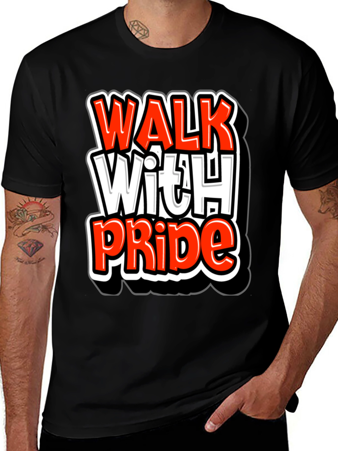 Variant 10 of Walk With Pride Graphic T-Shirt - Bold Statement Tee