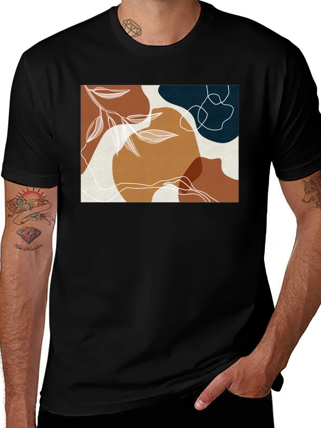 Variant 6 of Abstract Art Graphic Tee - Modern Design