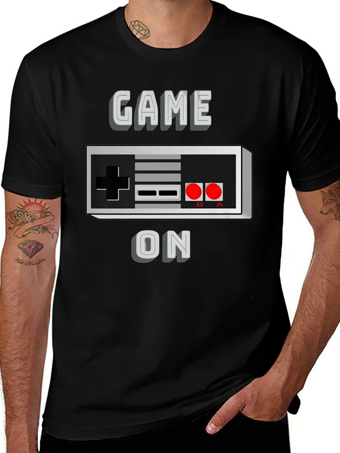 Variant 21 of Game On Retro Controller Graphic T-Shirt