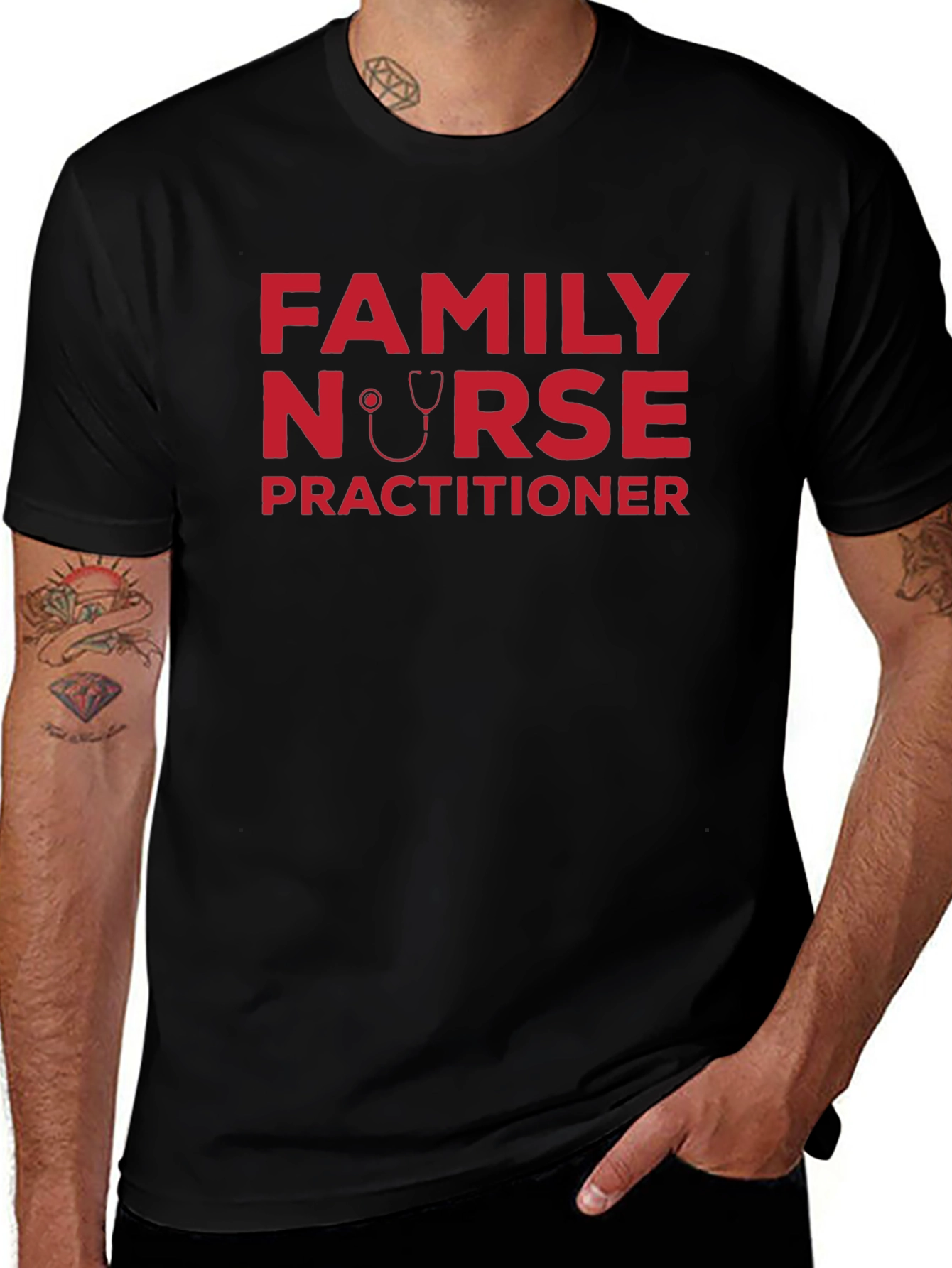 Family Nurse Practitioner Black T-Shirt