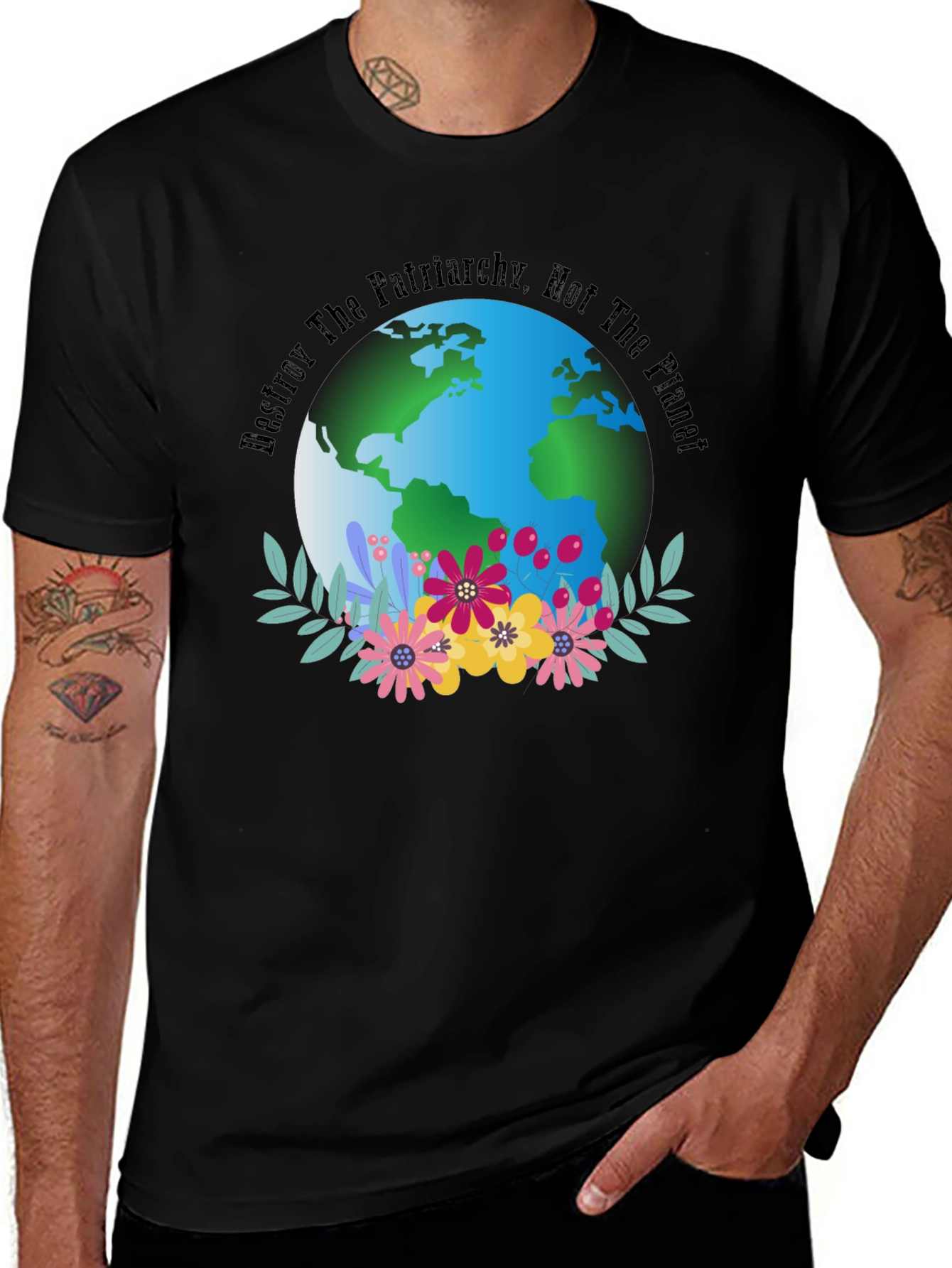 Variant 22 of Eco Feminist T-Shirt: Destroy Patriarchy, Not The Planet