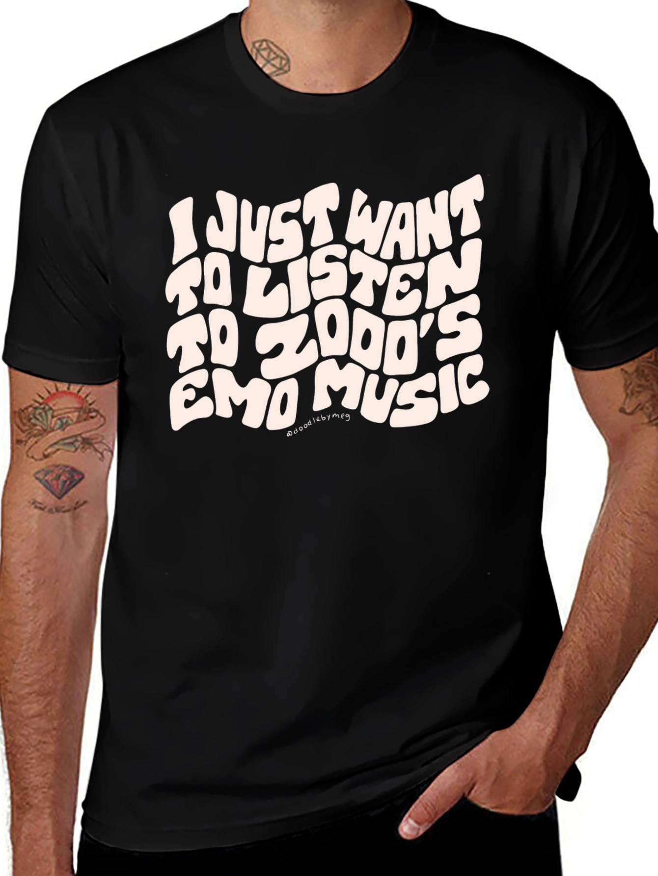 Variant 24 of Zood's Emo Music Tee - Unique Graphic Print