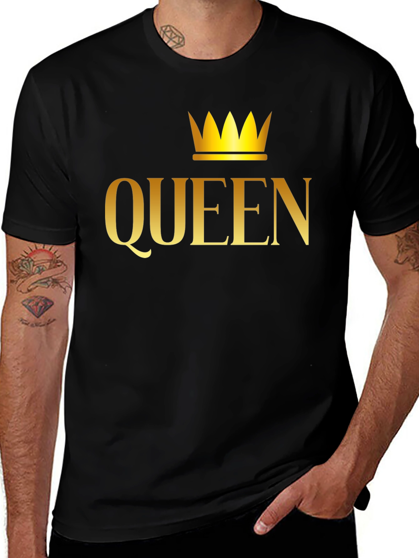 Variant 26 of Queen Crown Graphic T-Shirt - Black