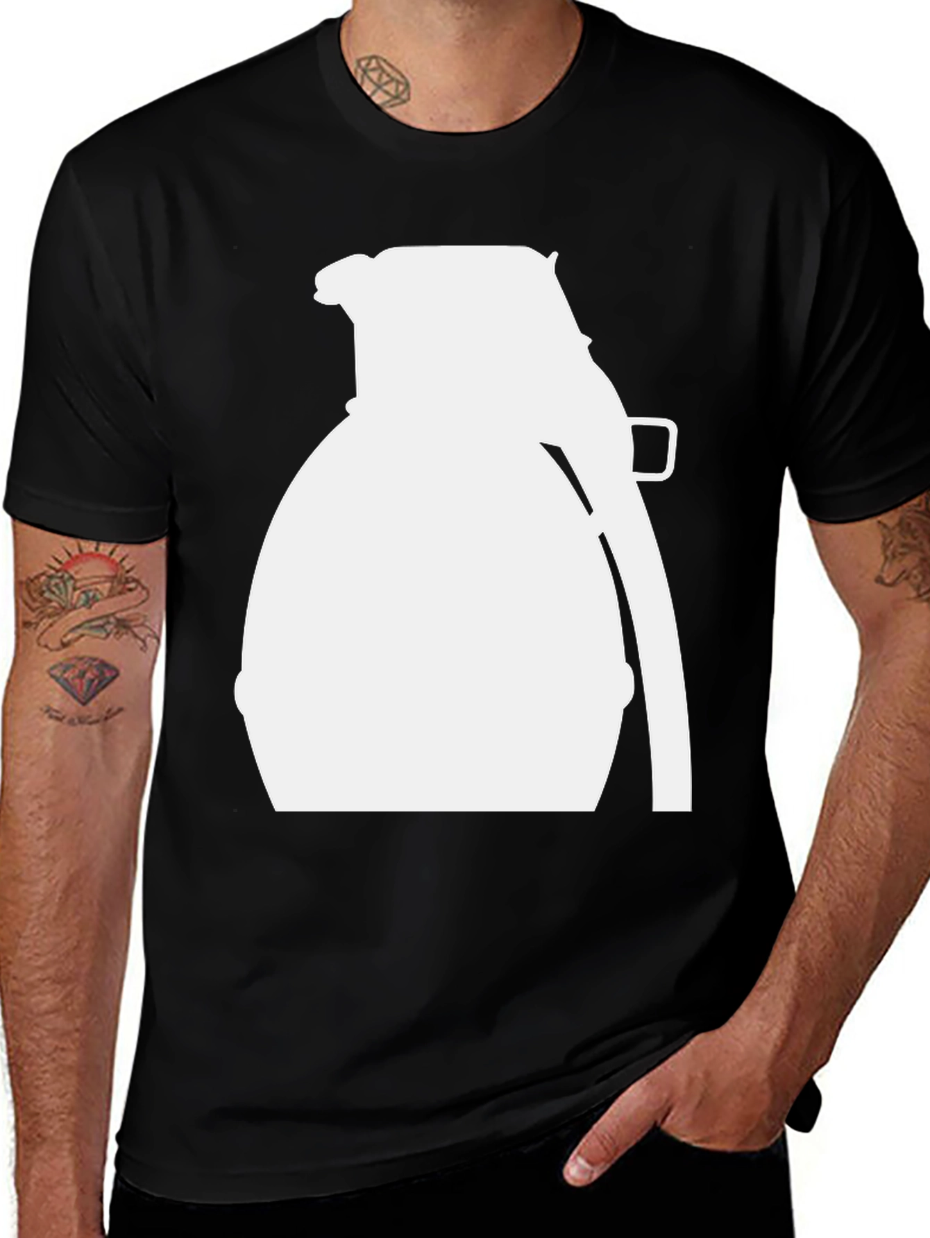 Variant 13 of Grenade Graphic Tee - Explosive Style!