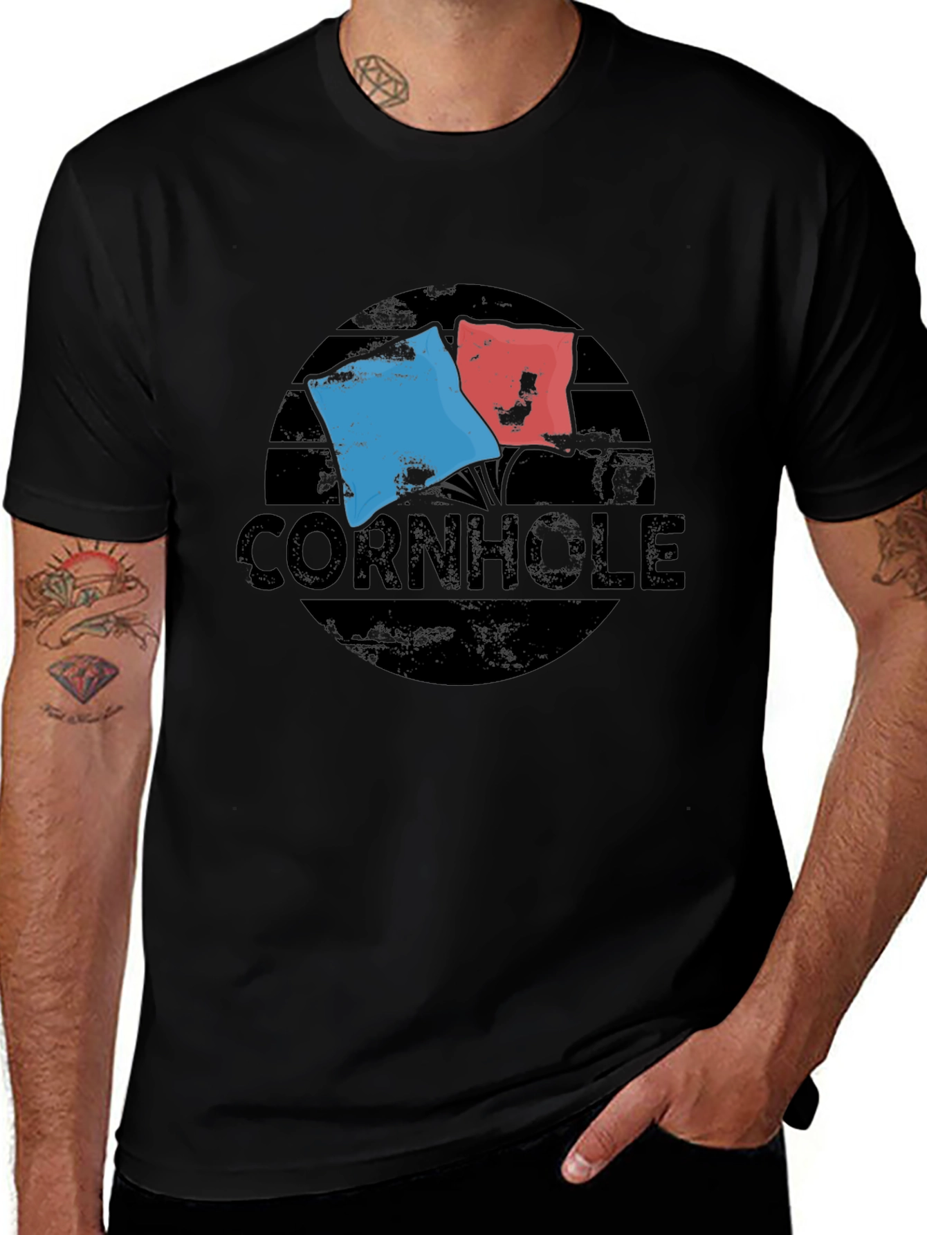 Variant 23 of Cornhole Flags Graphic T-Shirt